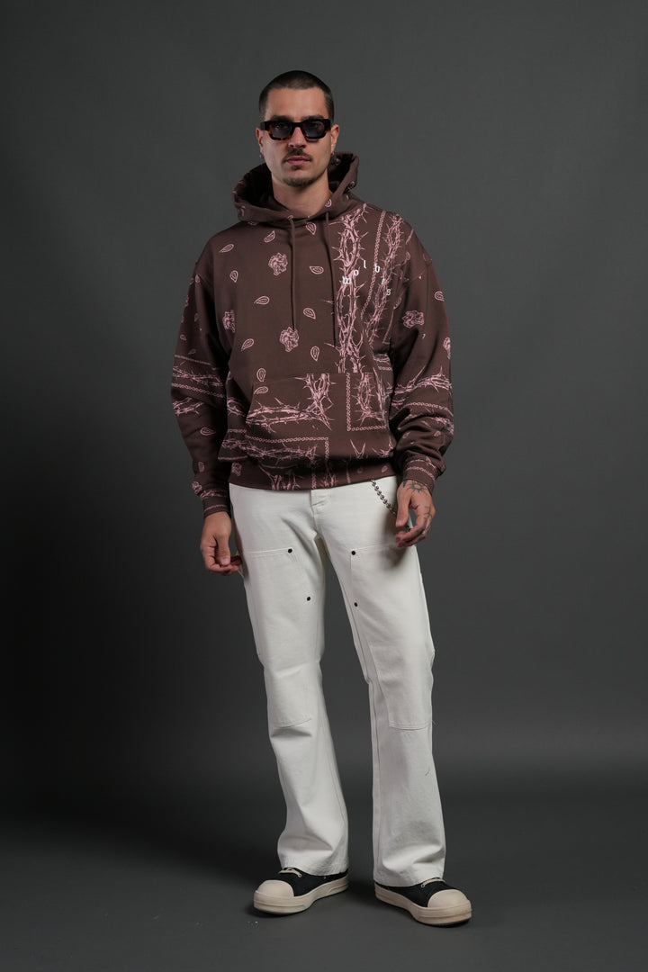 Wolves Pyramid "Bishop" Hoodie in Desert Dust Thorn Paisley