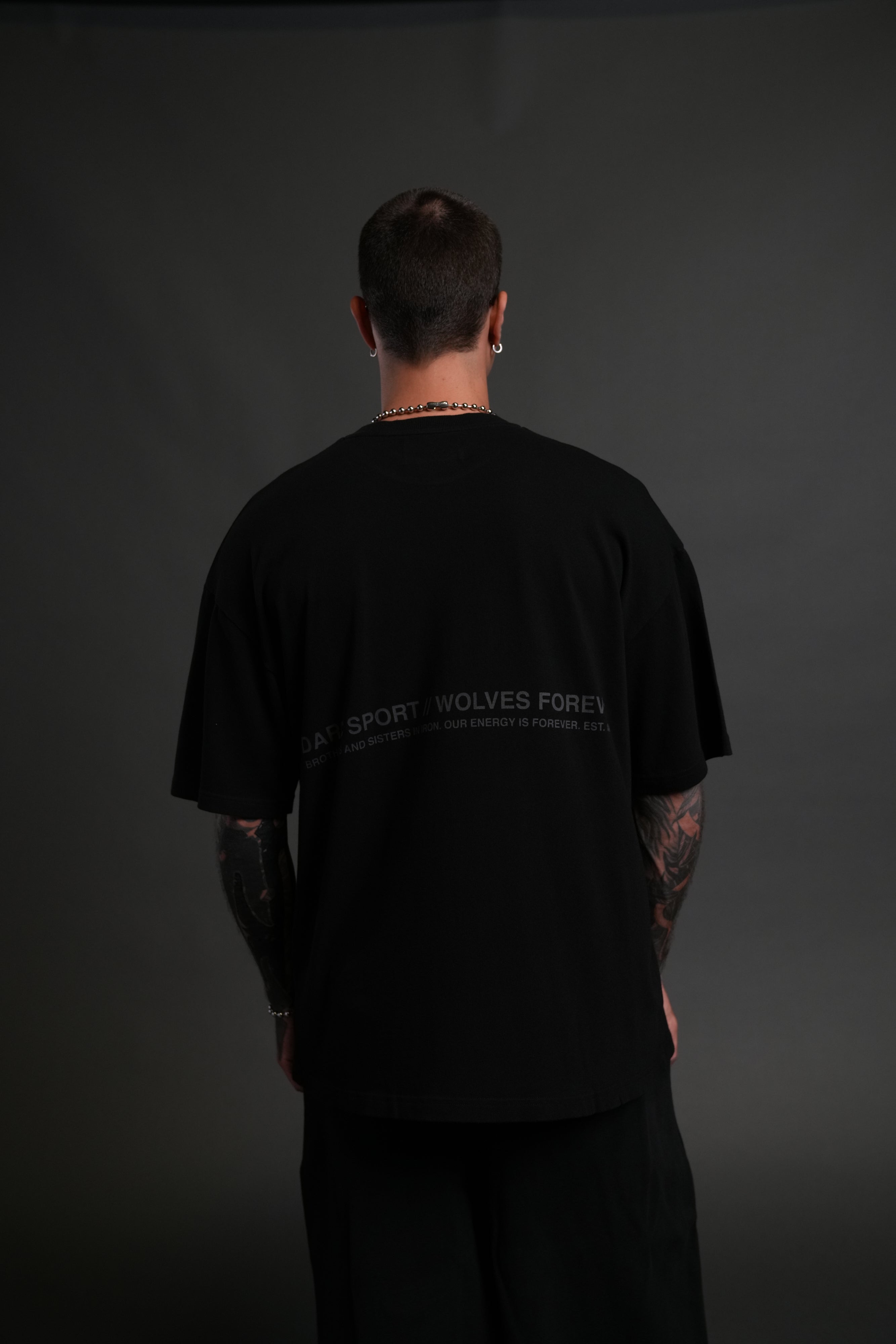Pyramid Wolves "Premium" Oversized Tee in Black