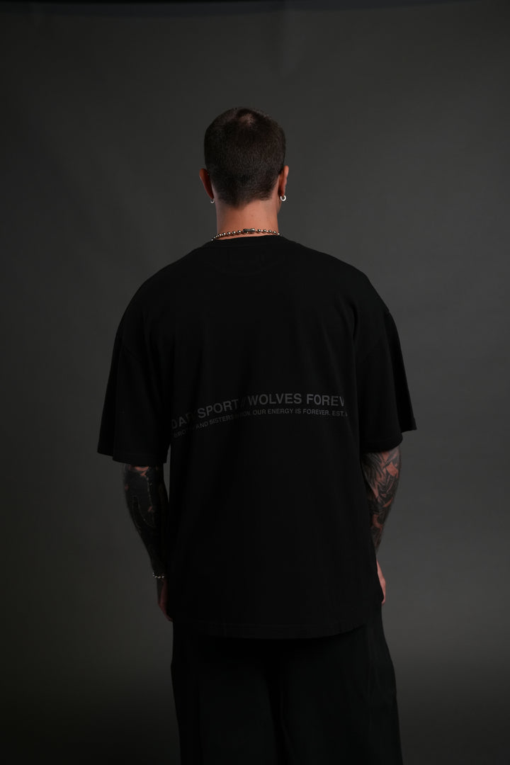 Pyramid Wolves "Premium" Oversized Tee in Black