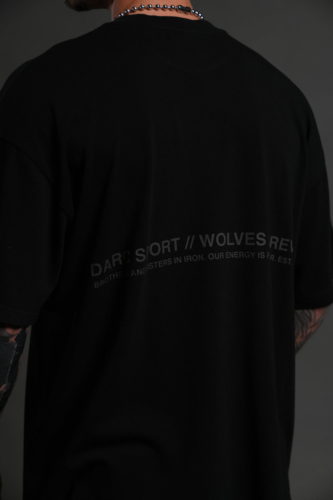 Pyramid Wolves "Premium" Oversized Tee in Black