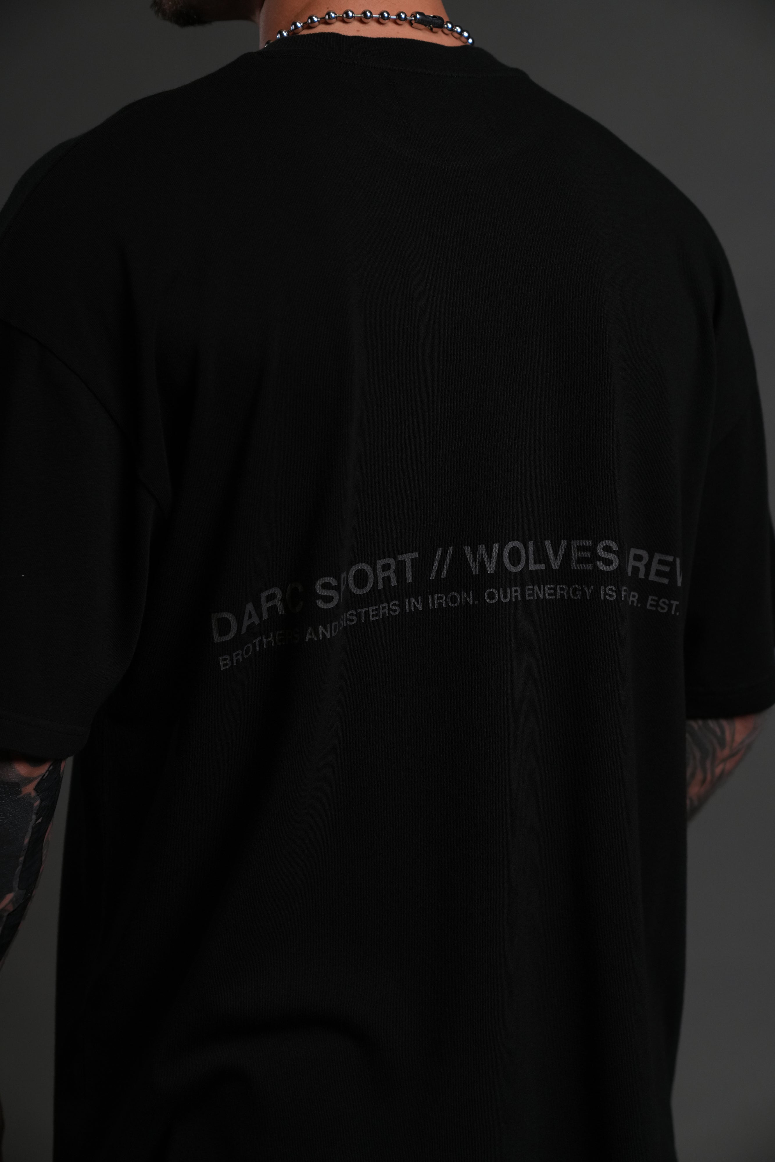 Pyramid Wolves "Premium" Oversized Tee in Black