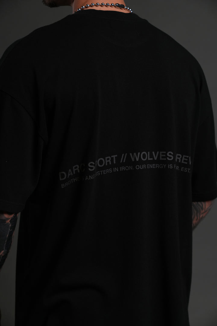 Pyramid Wolves "Premium" Oversized Tee in Black