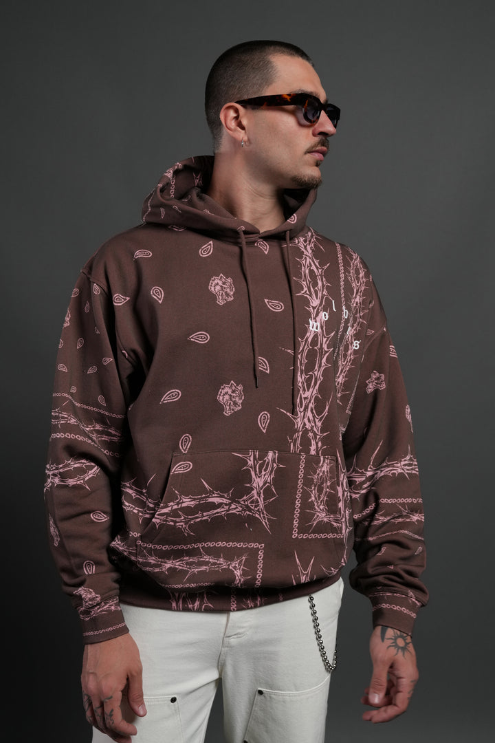 Wolves Pyramid "Bishop" Hoodie in Desert Dust Thorn Paisley
