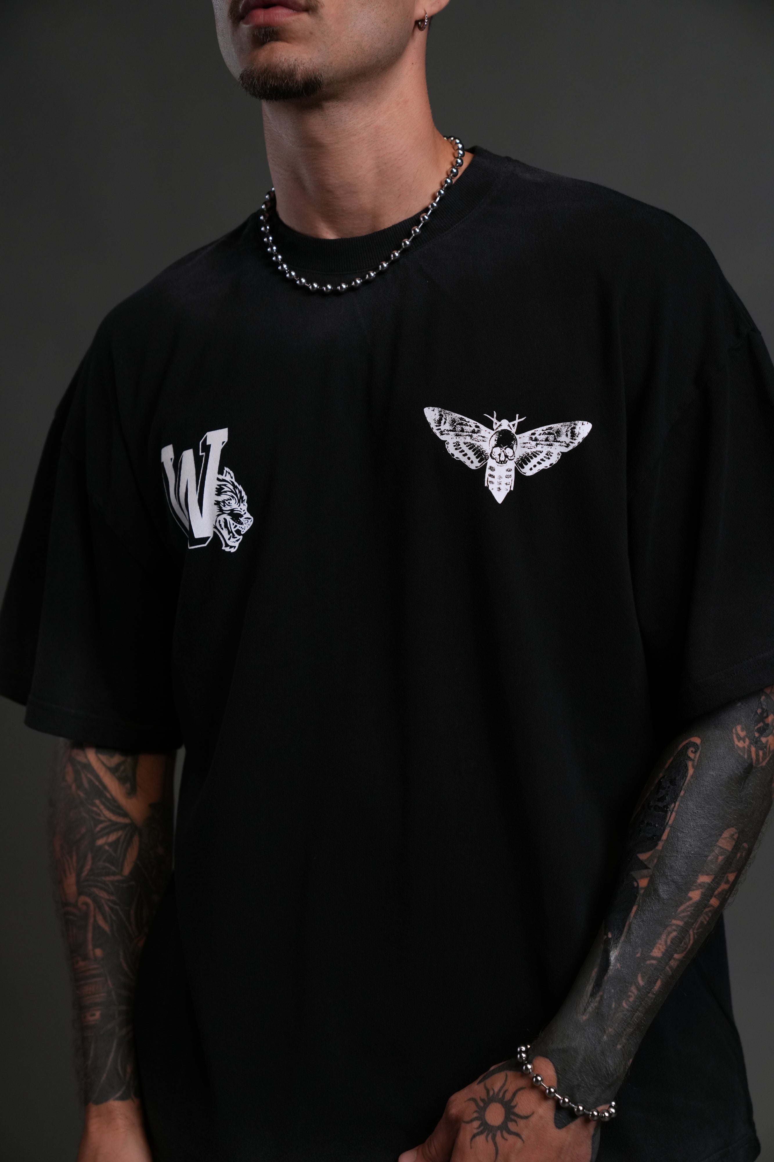 Fight Cancer 2025 "Premium" Oversized Tee in Black Drift Wash