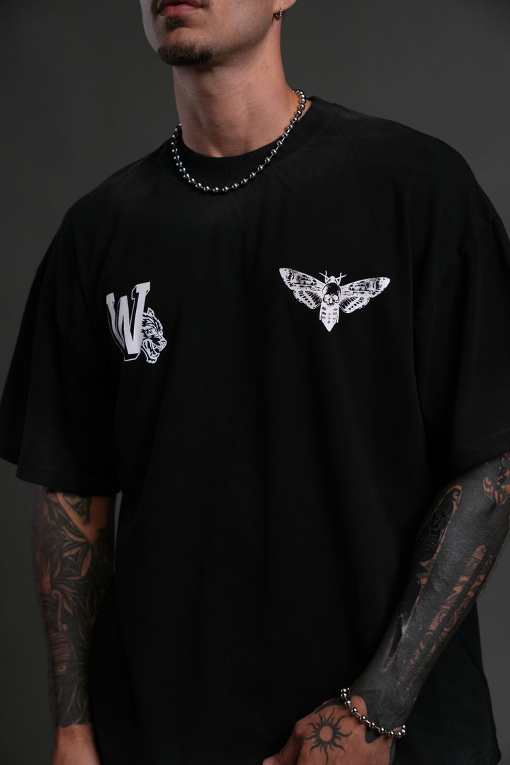 Fight Cancer 2025 "Premium" Oversized Tee in Black Drift Wash