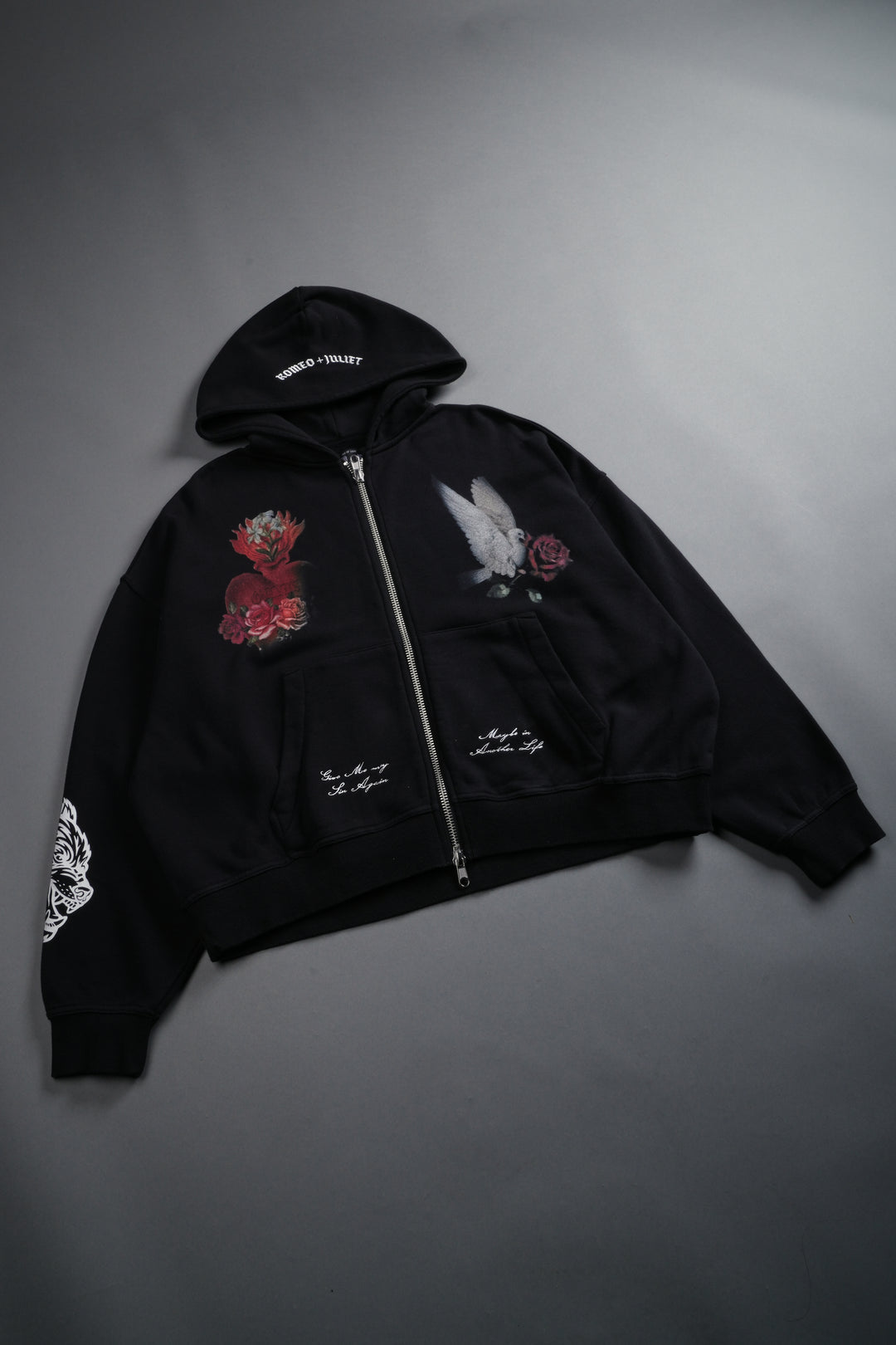 Doomed Love Vex Double Zip Hoodie in Black