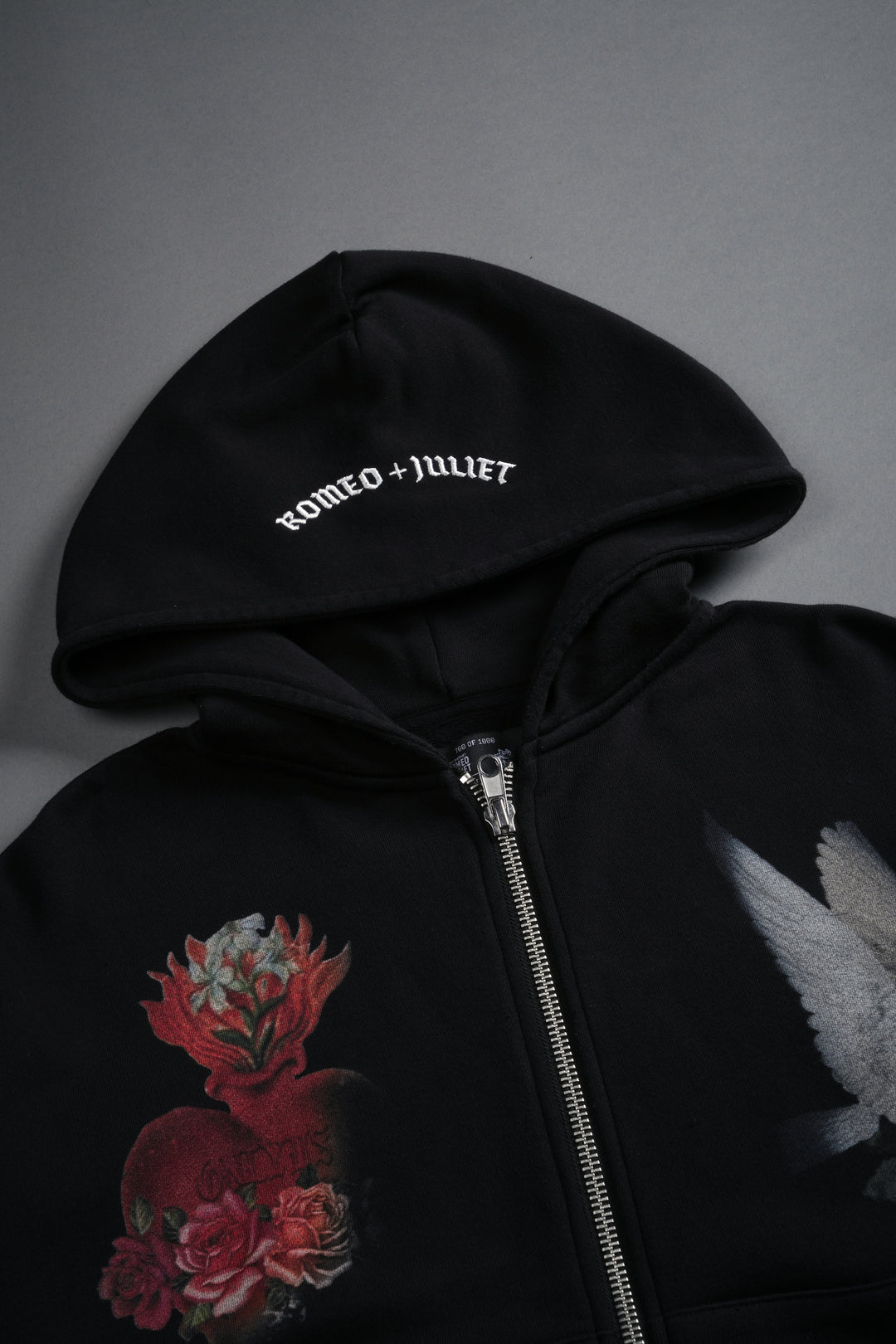 Doomed Love Vex Double Zip Hoodie in Black