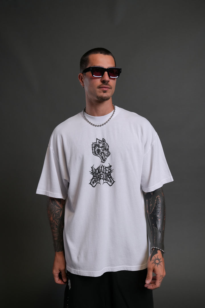 Metal Camo "Premium" Oversized Tee in White