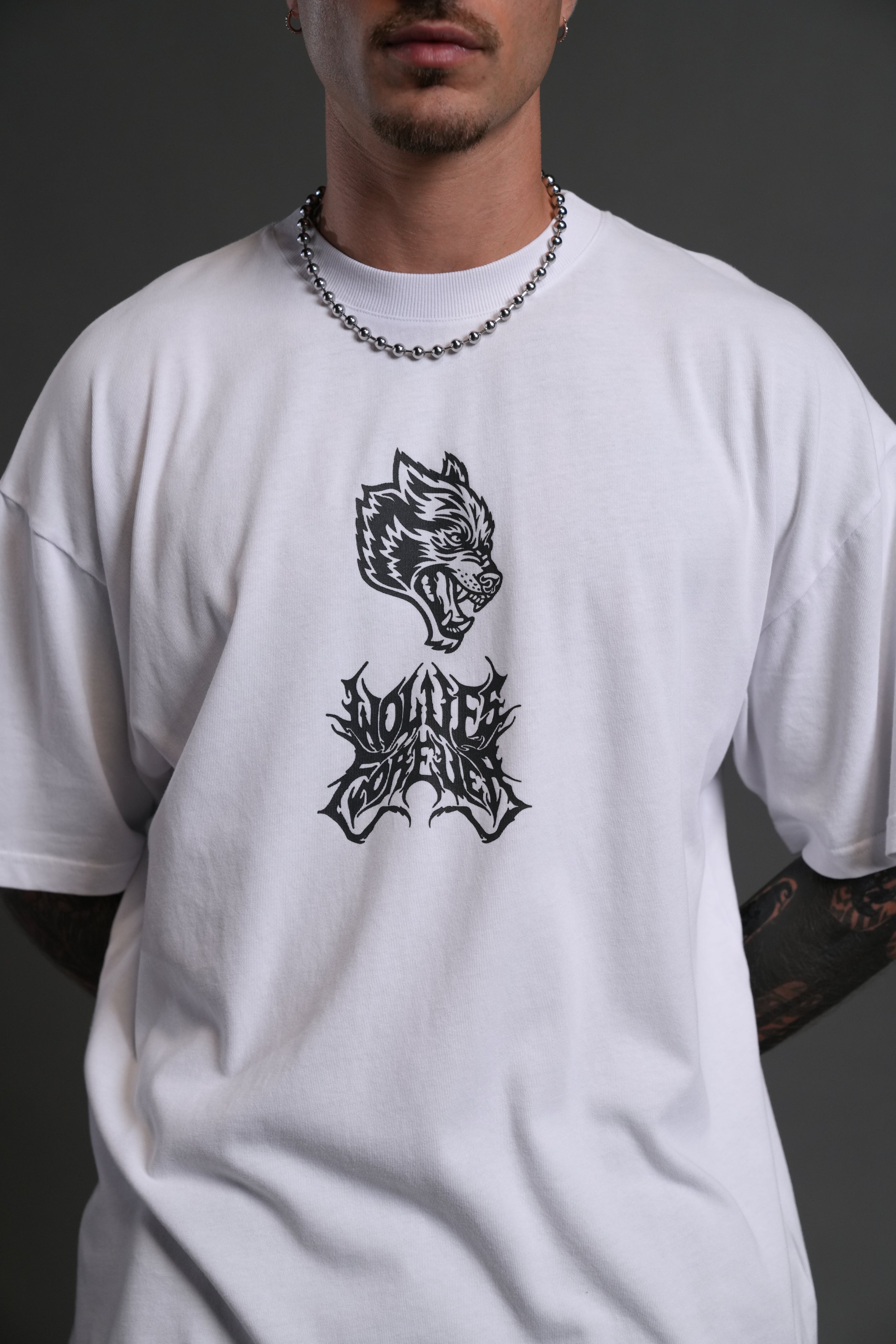Metal Camo "Premium" Oversized Tee in White