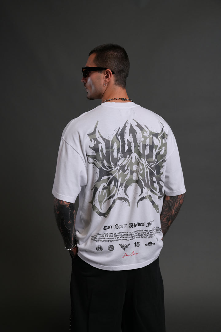 Metal Camo "Premium" Oversized Tee in White