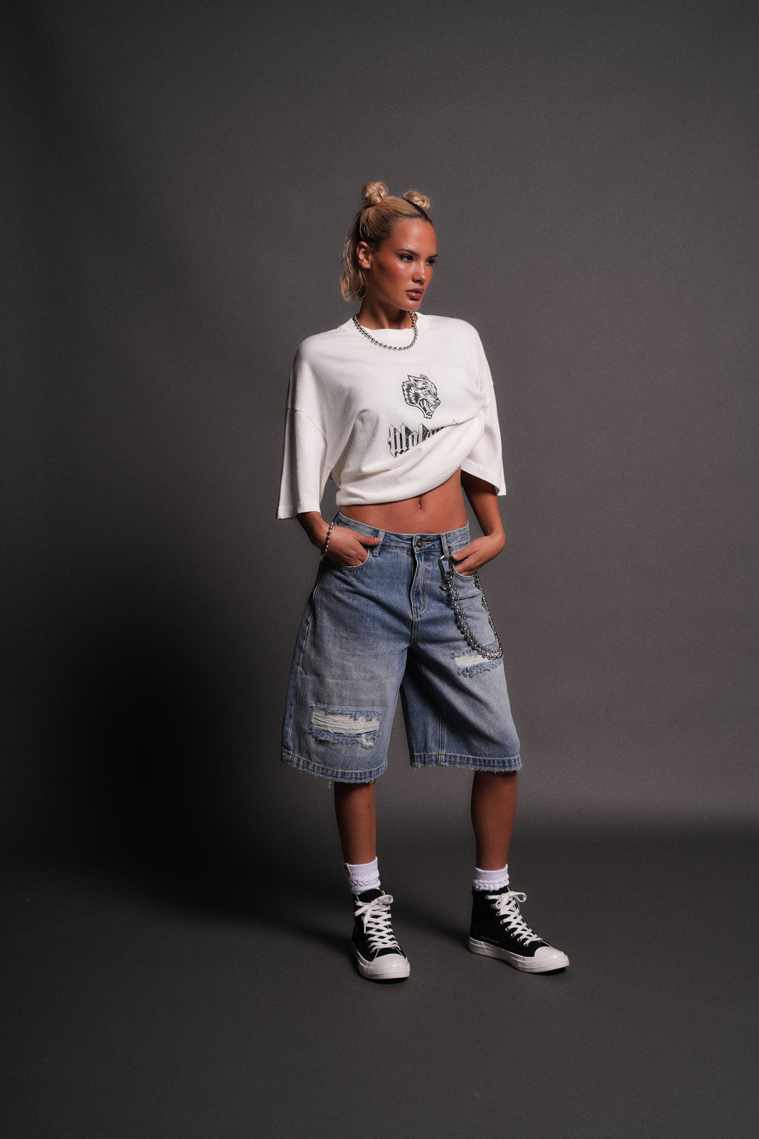 Determined "Premium" Oversized Tee in Cream