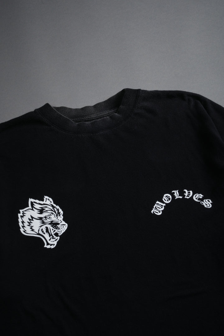 Crossed Hearts Premium Oversized Tee in Black