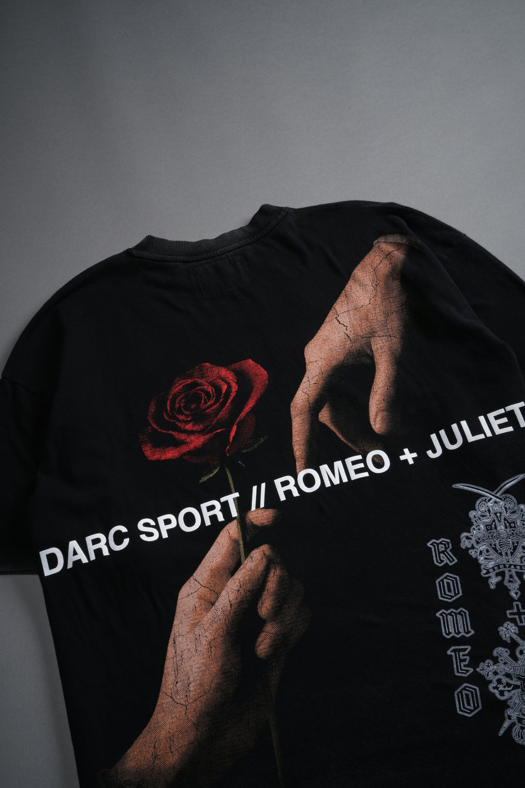 Crossed Hearts Premium Oversized Tee in Black