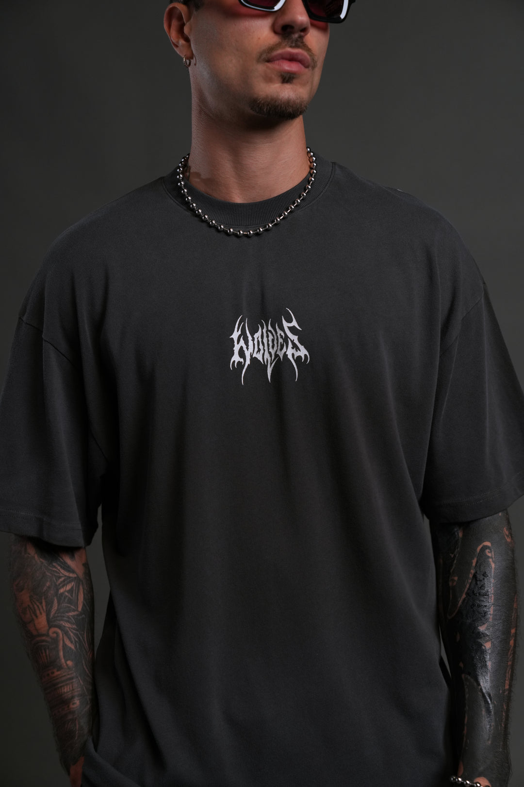 Hesh Core "Premium" Oversized Tee in Wolf Gray Dawn Sun Fade