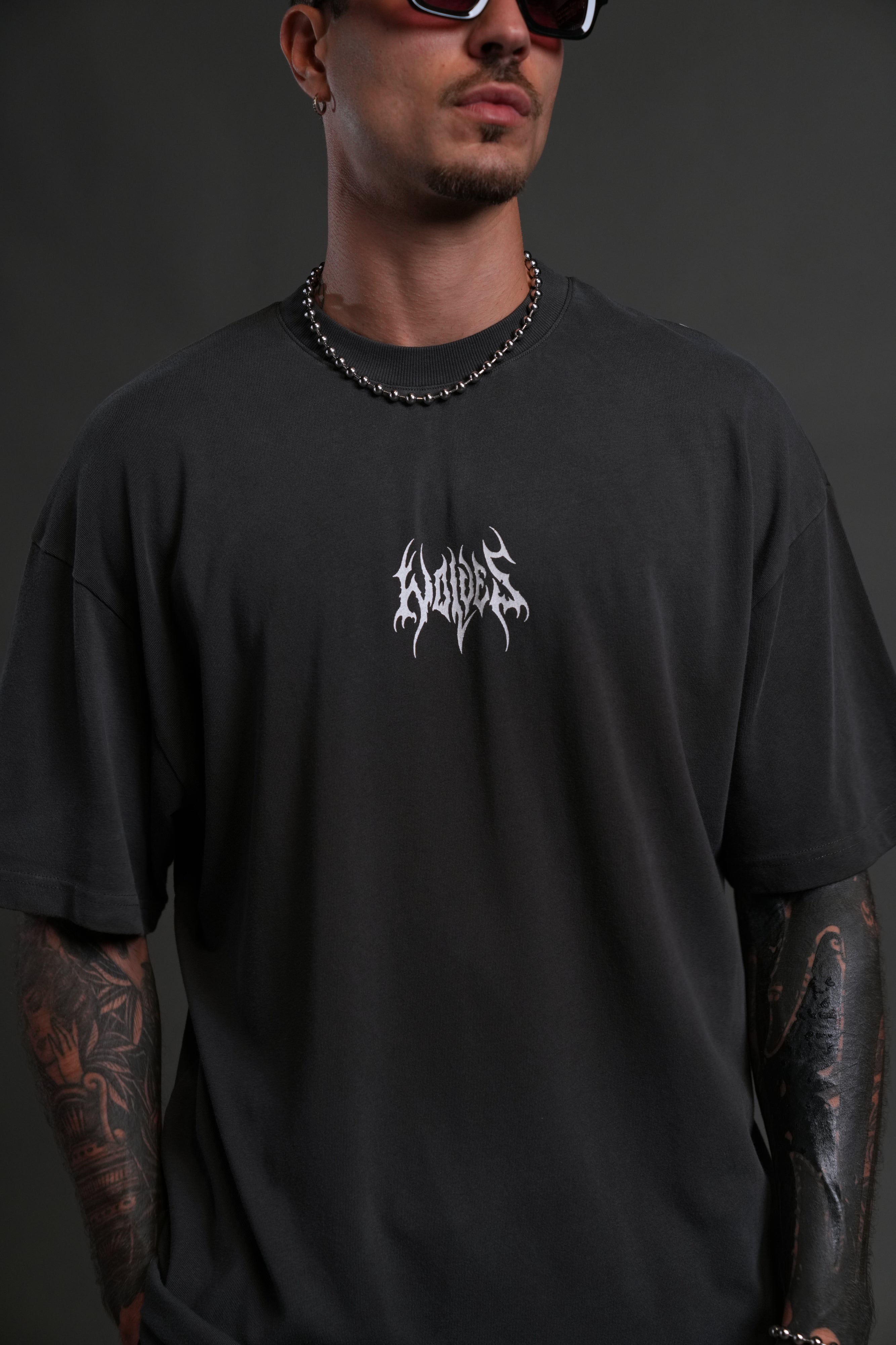 Hesh Core "Premium" Oversized Tee in Wolf Gray Dawn Sun Fade