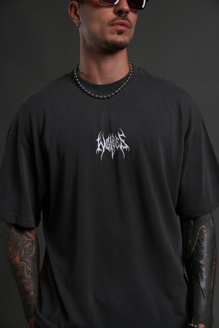 Hesh Core "Premium" Oversized Tee in Wolf Gray Dawn Sun Fade