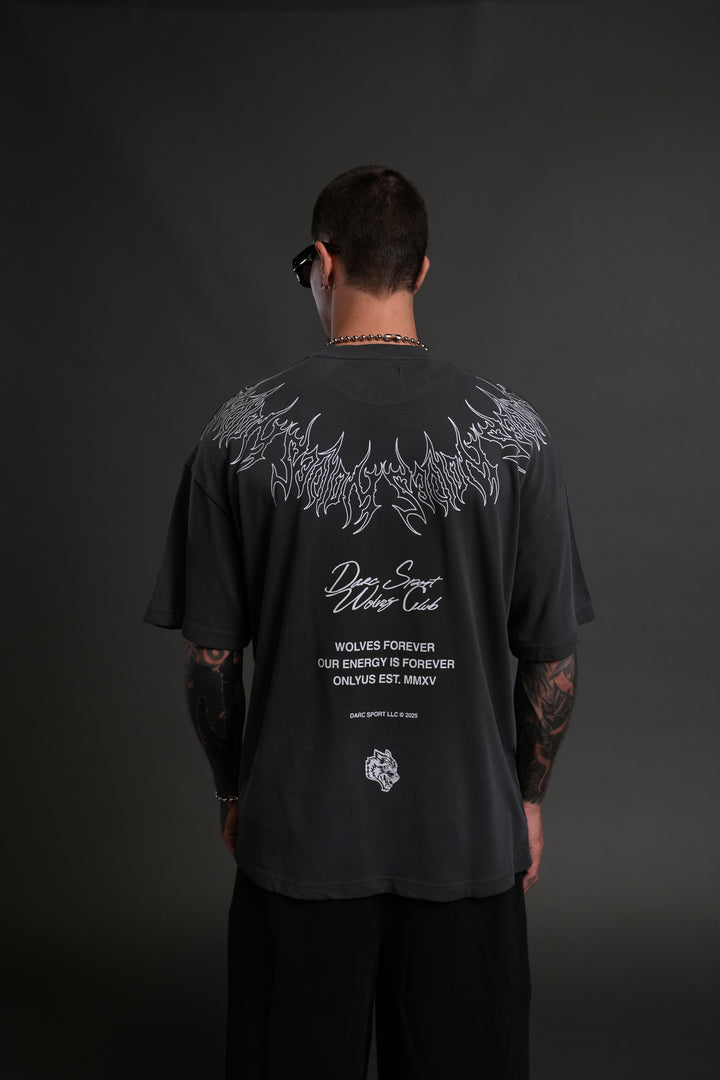 Hesh Core "Premium" Oversized Tee in Wolf Gray Dawn Sun Fade