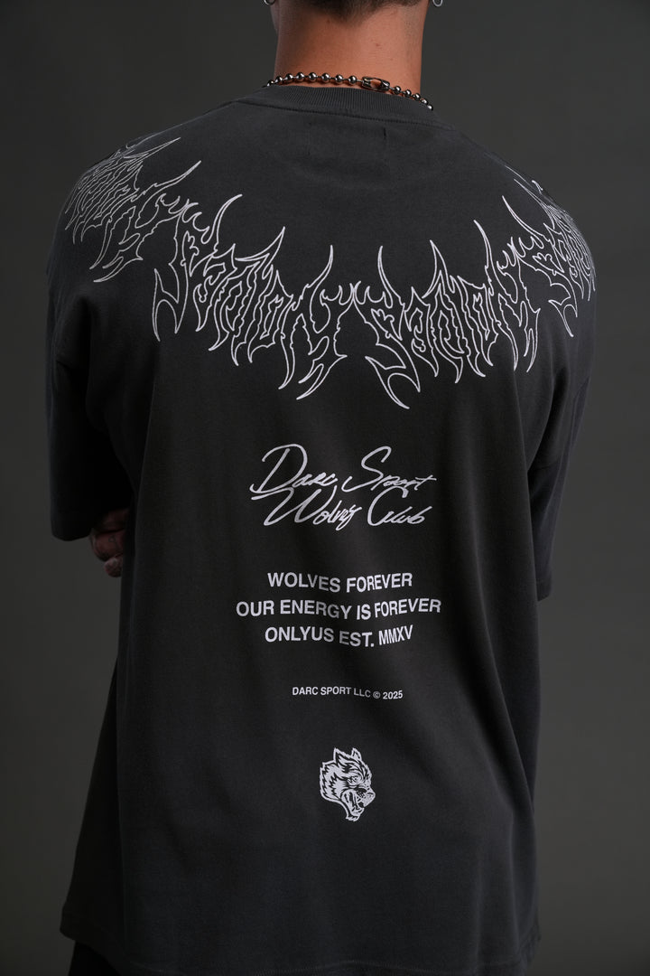 Hesh Core "Premium" Oversized Tee in Wolf Gray Dawn Sun Fade