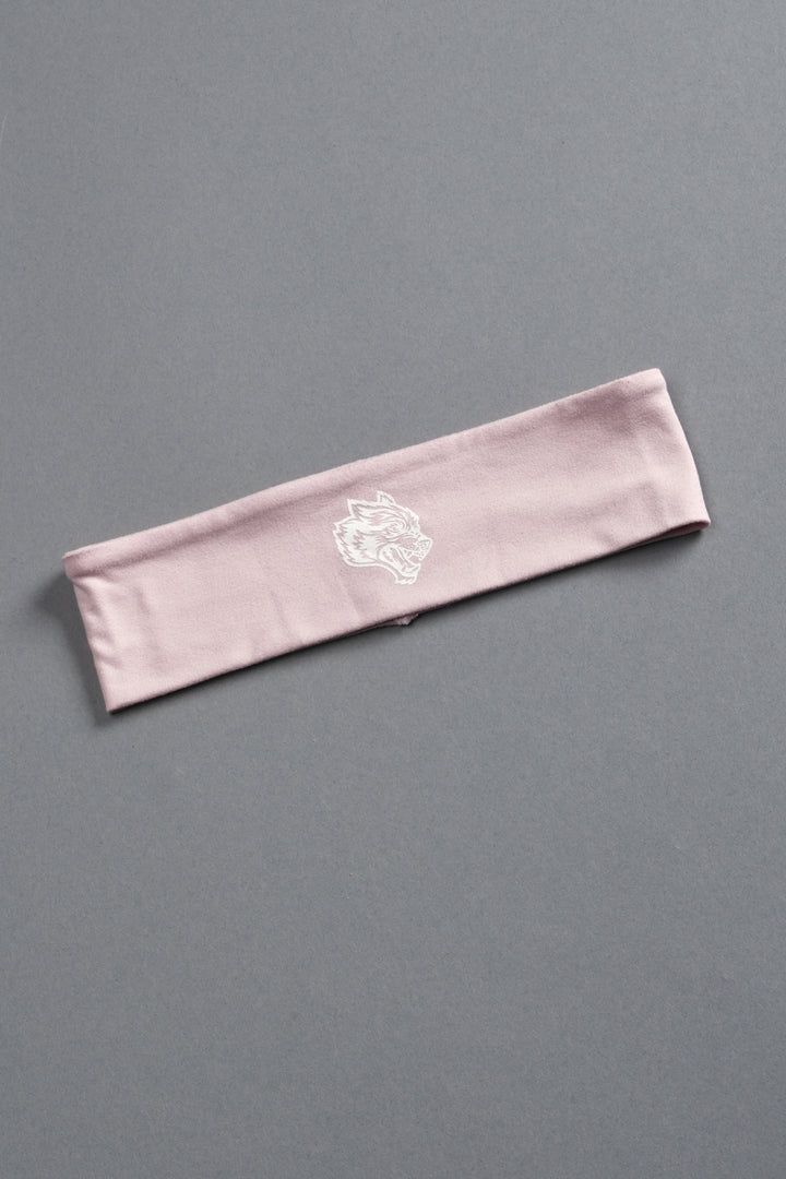 Wolf Head Wide Headband in Warm Blush