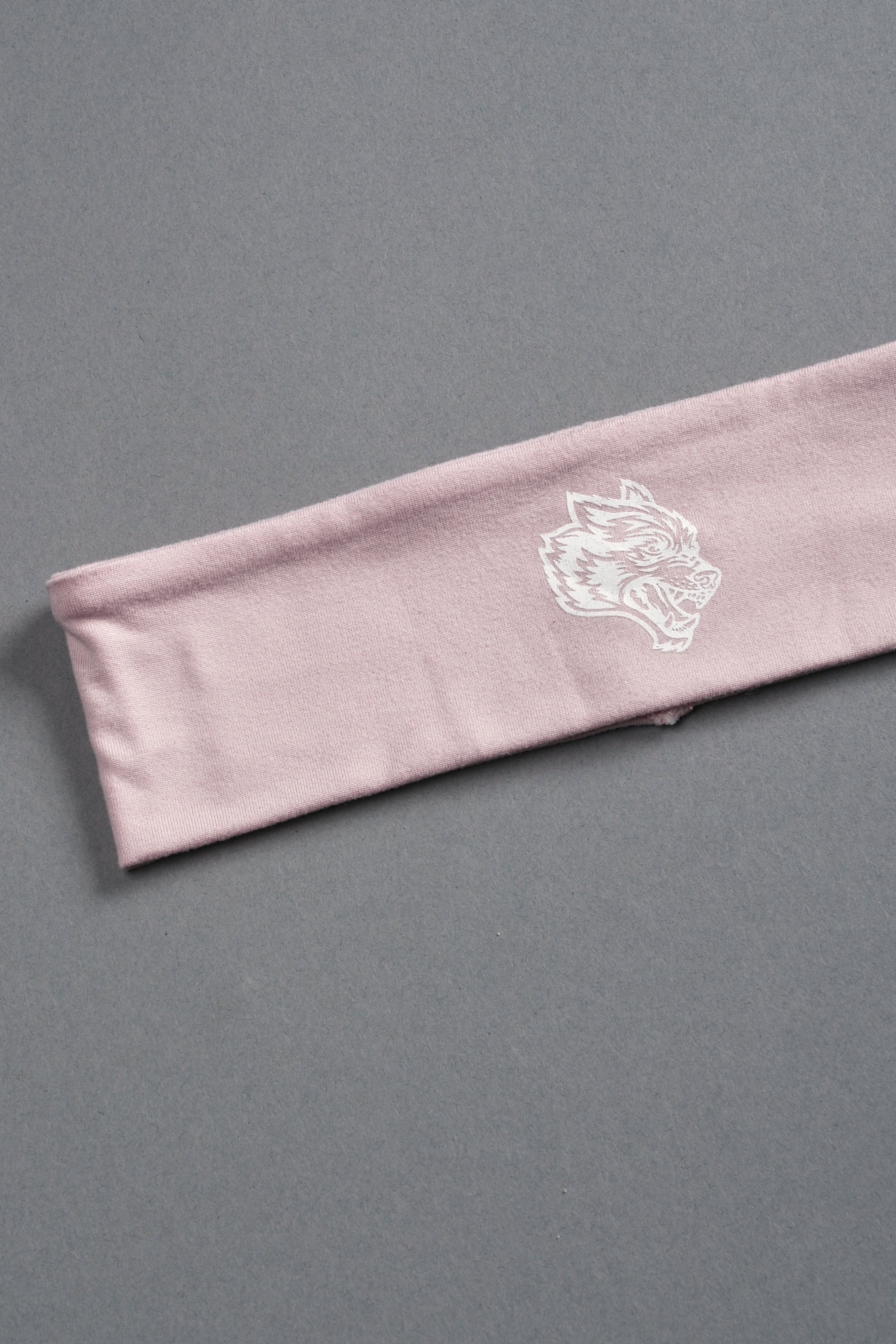 Wolf Head Wide Headband in Warm Blush