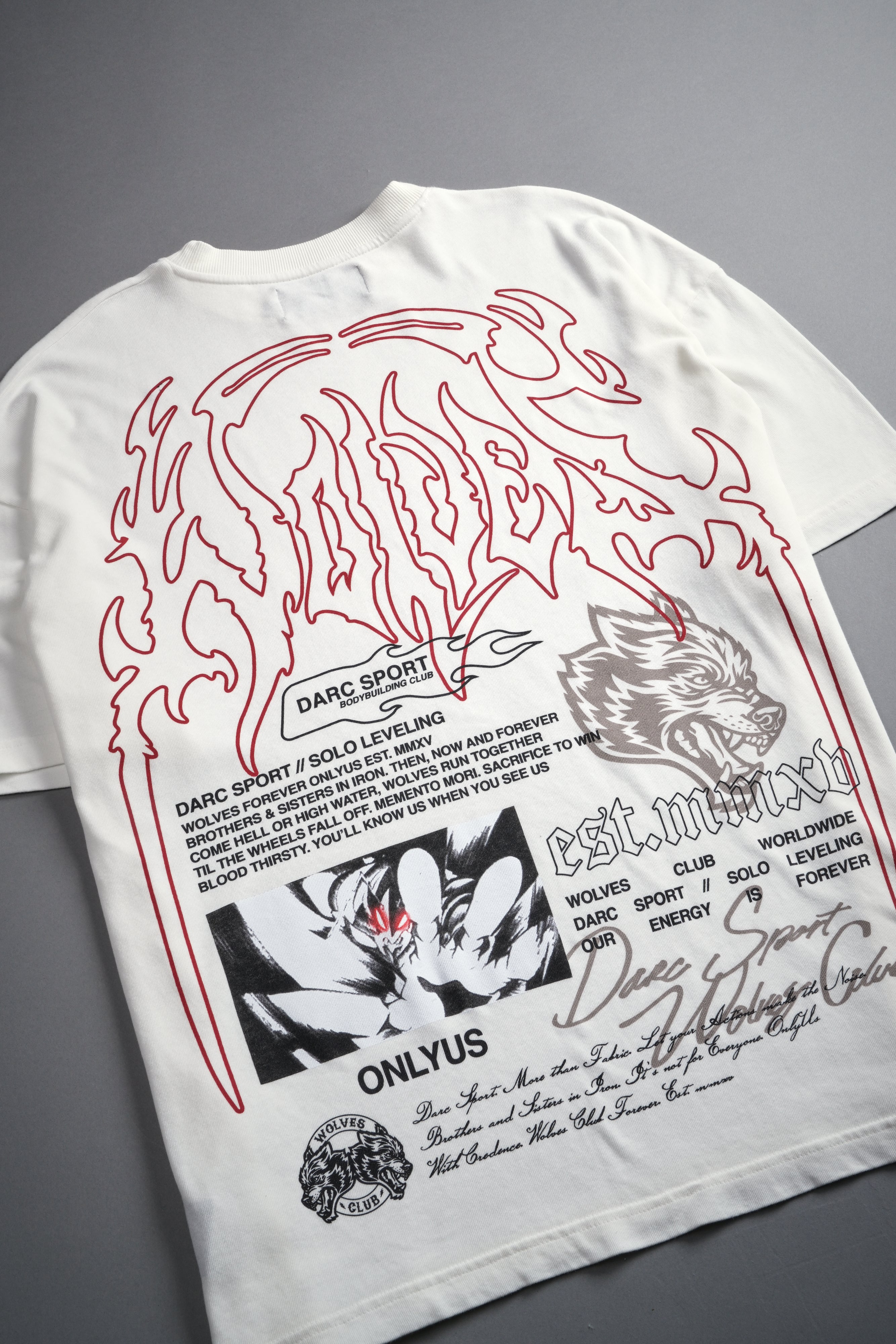 Ant King "Premium" Oversized Tee in Cream