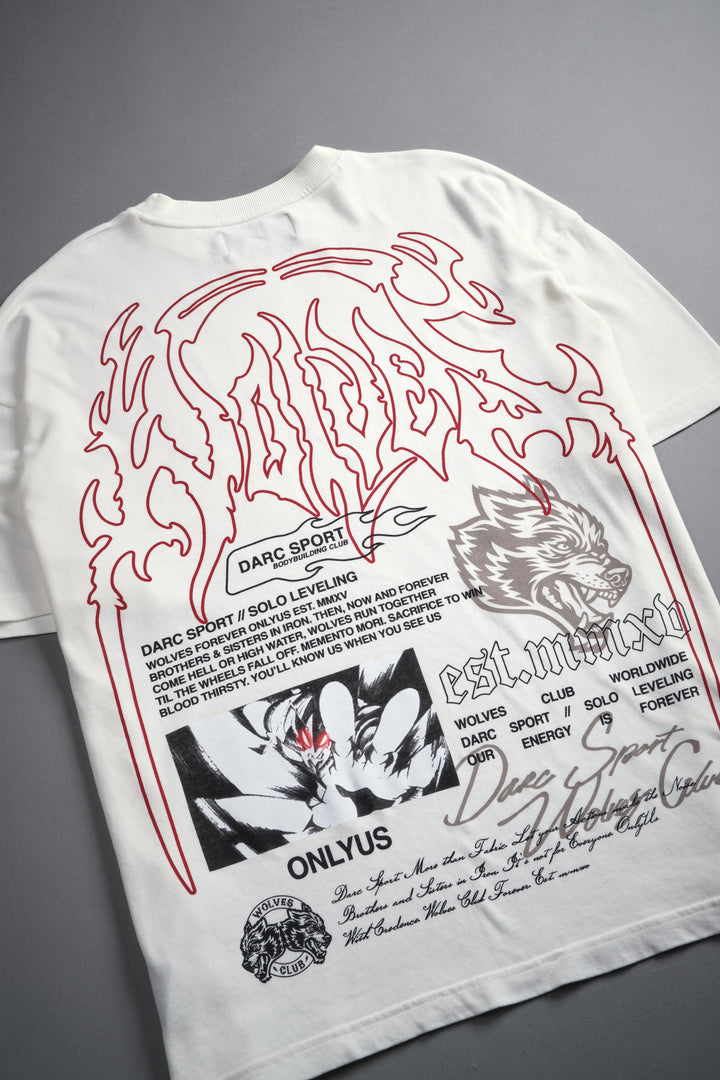 Ant King "Premium" Oversized Tee in Cream