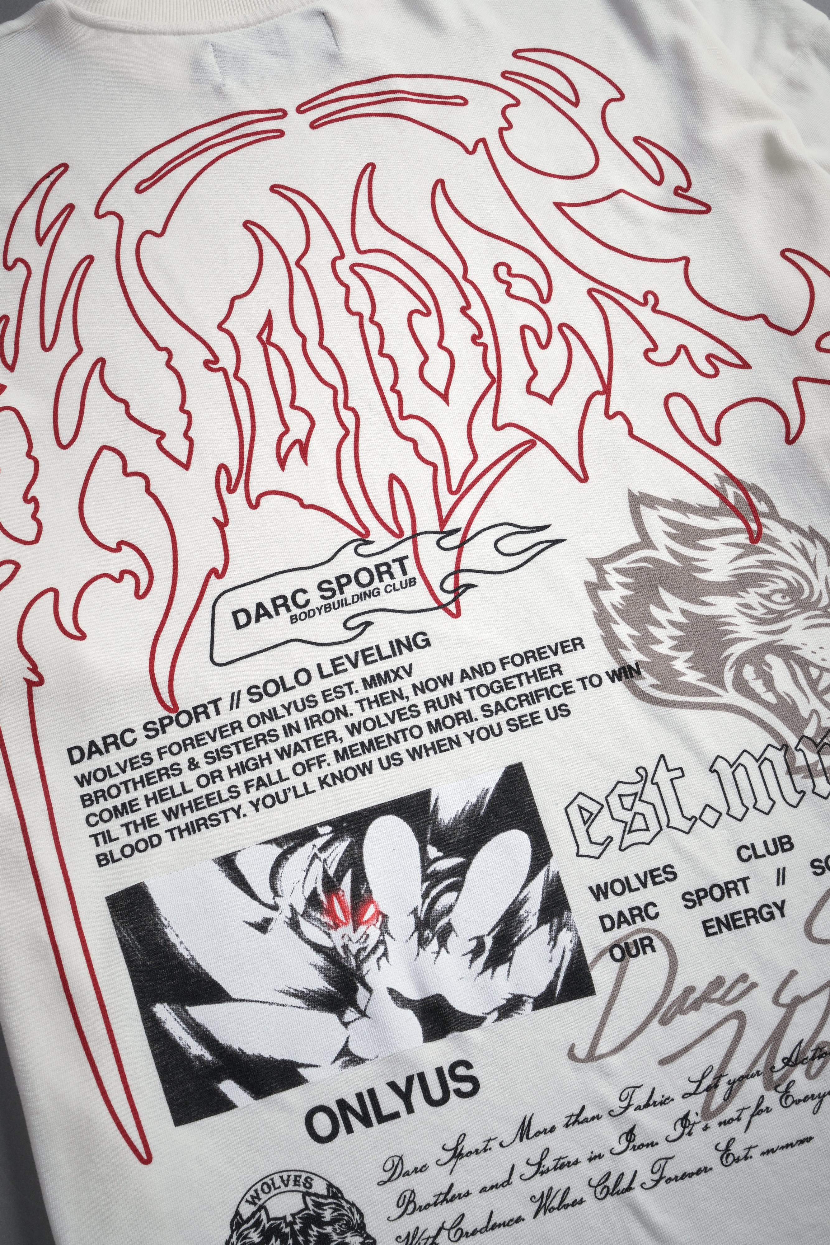 Ant King "Premium" Oversized Tee in Cream