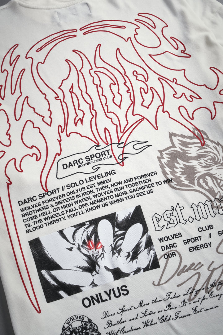 Ant King "Premium" Oversized Tee in Cream