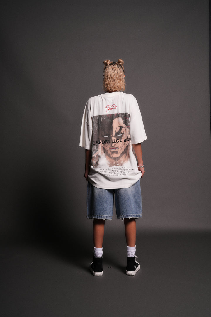 (1 Of 500) Wrath of Ogre "Premium" Oversized Tee in Cream