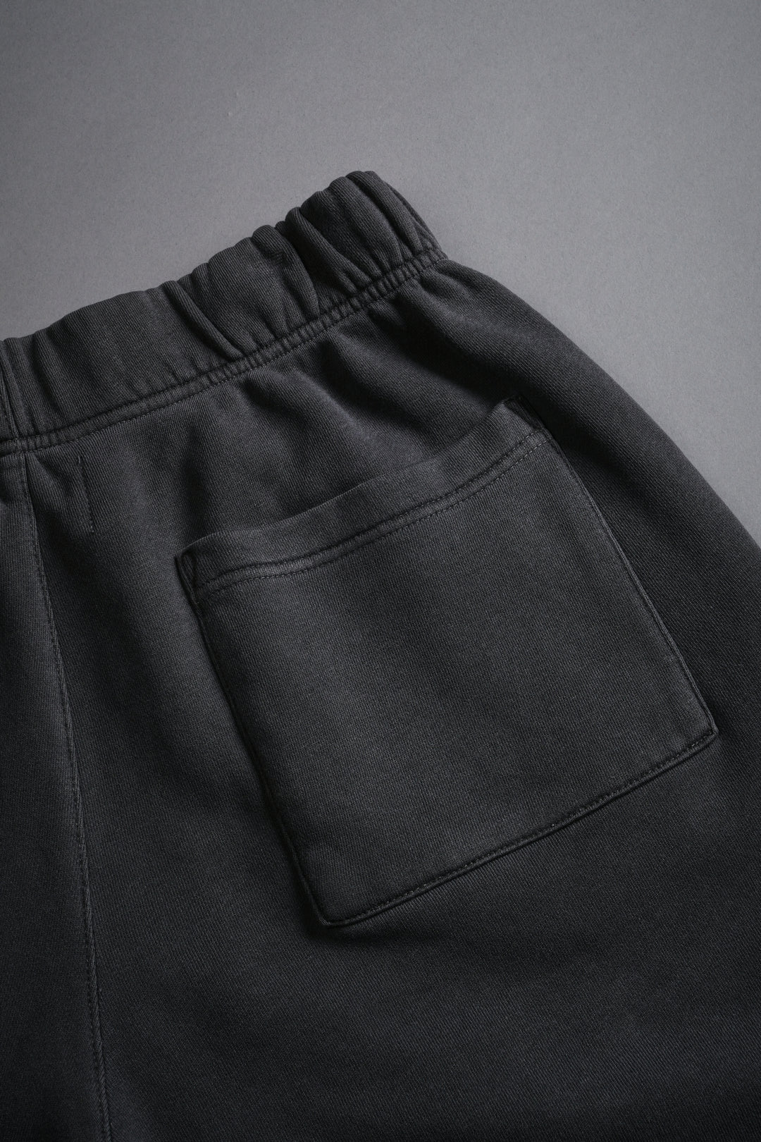 Box Patch Dual Post Lounge Sweat Shorts V2 in Wolf Gray