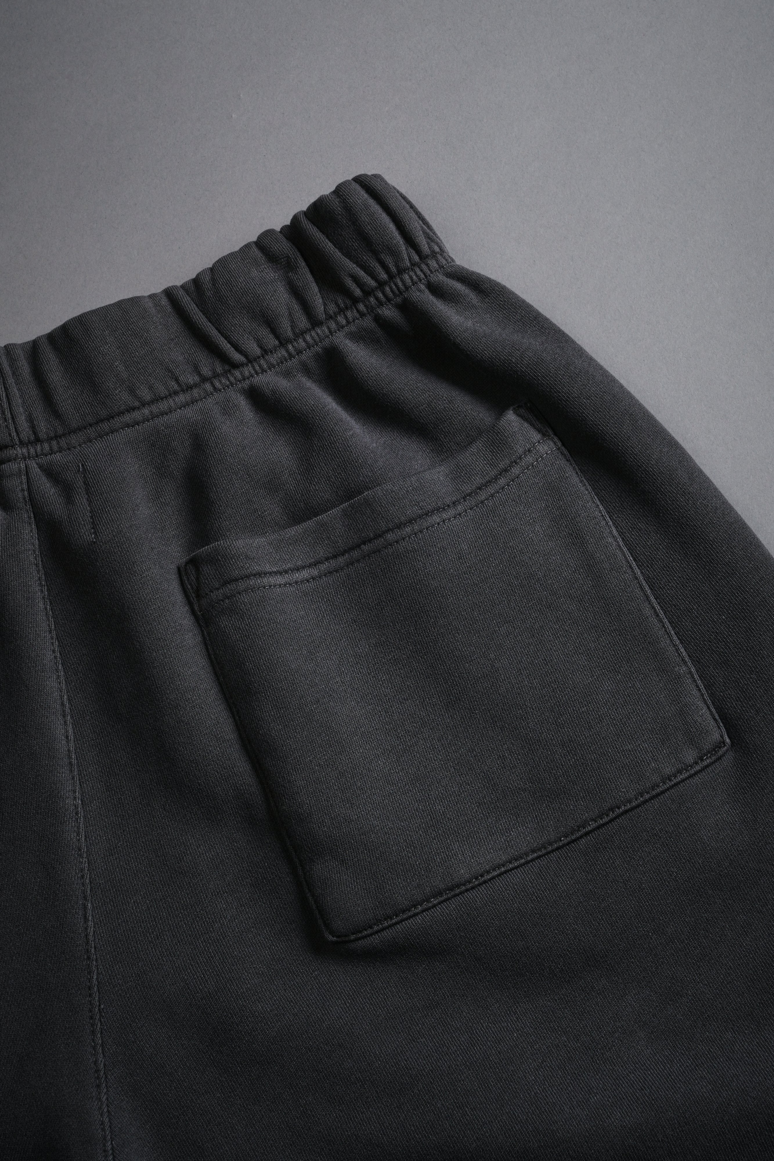 Box Patch Dual Post Lounge Sweat Shorts V2 in Wolf Gray