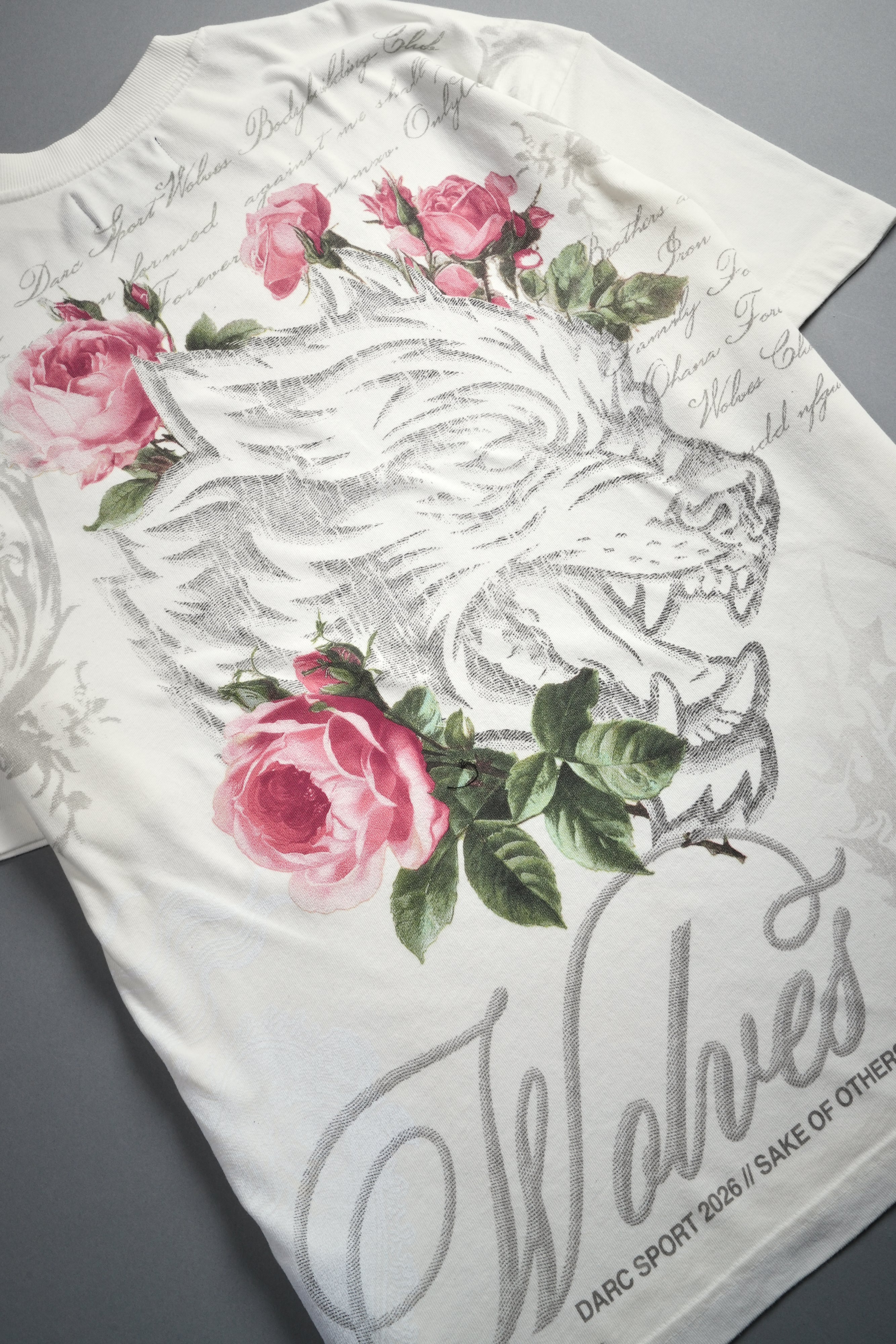 Nocturne Bloom Premium Oversized Tee in Cream