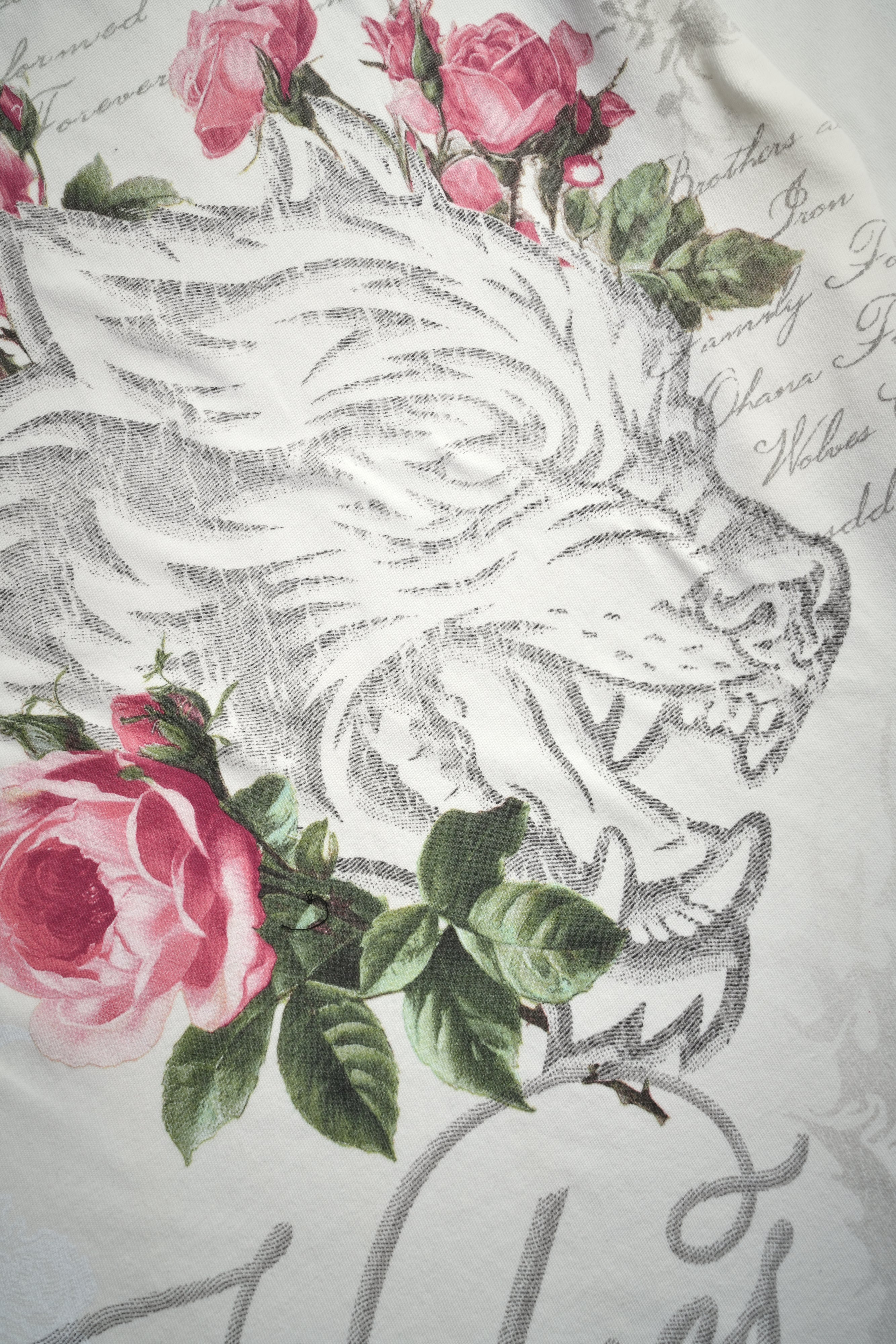 Nocturne Bloom Premium Oversized Tee in Cream