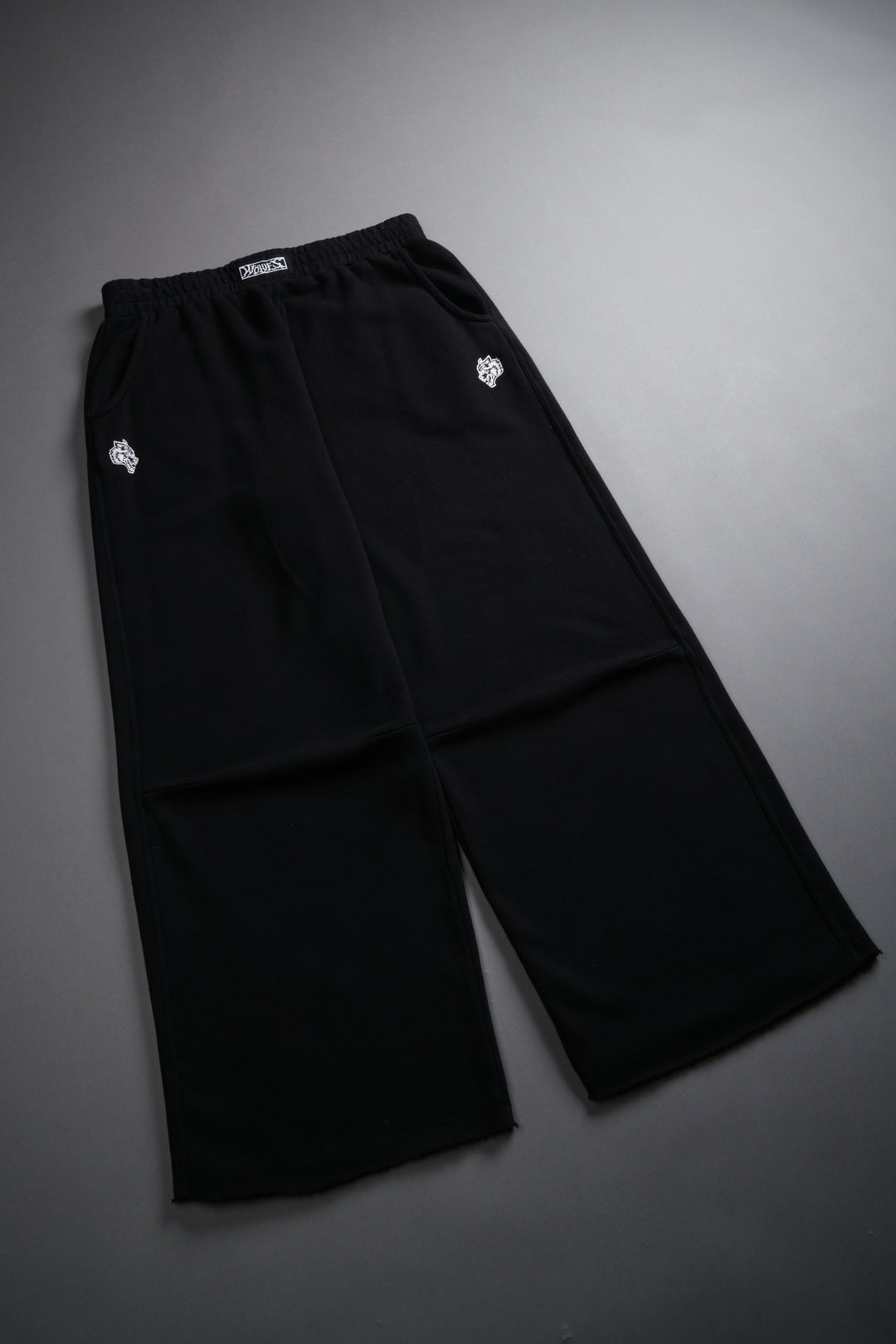 Box Patch Dual Moaty Sweat Pants in Black