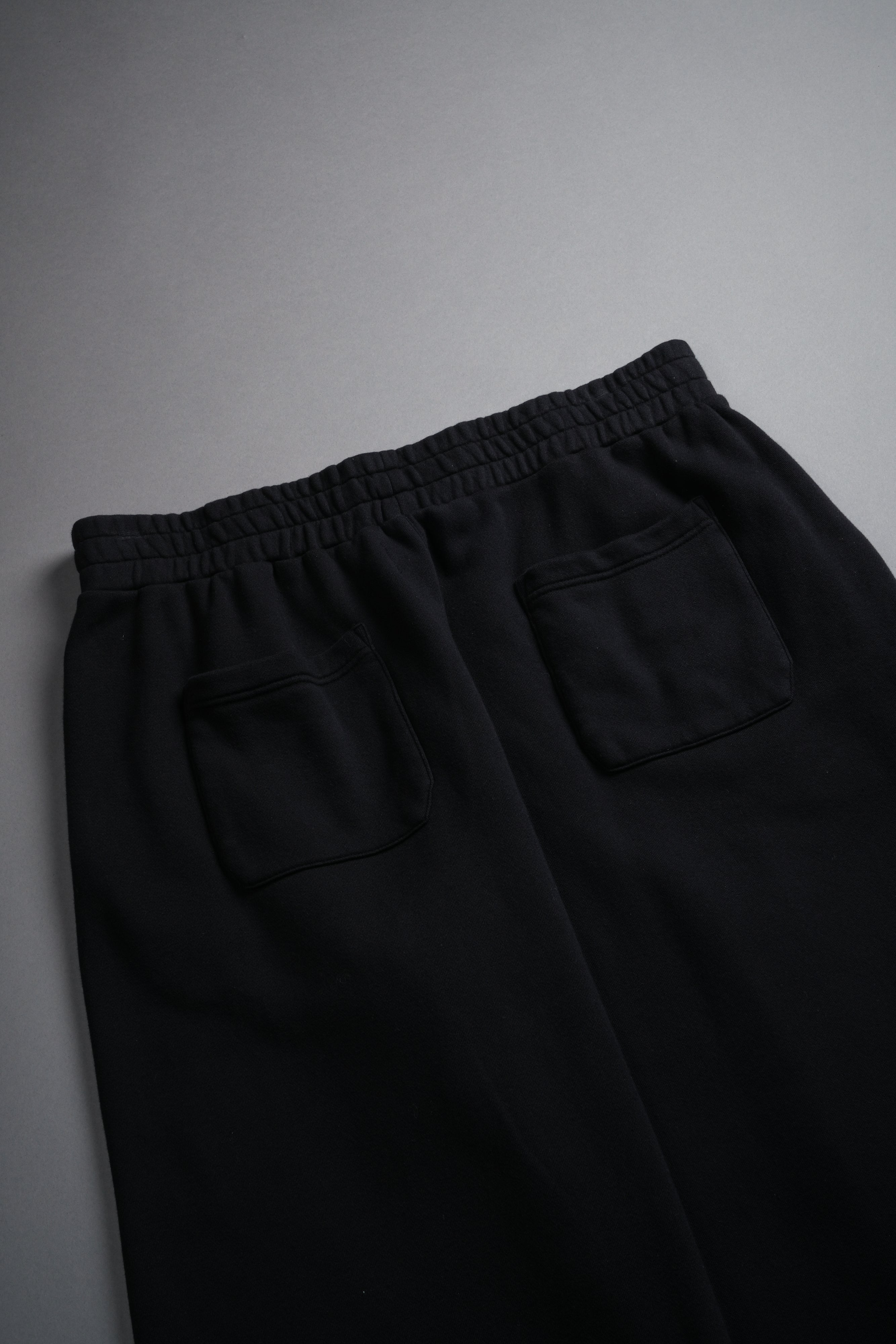 Box Patch Dual Moaty Sweat Pants in Black