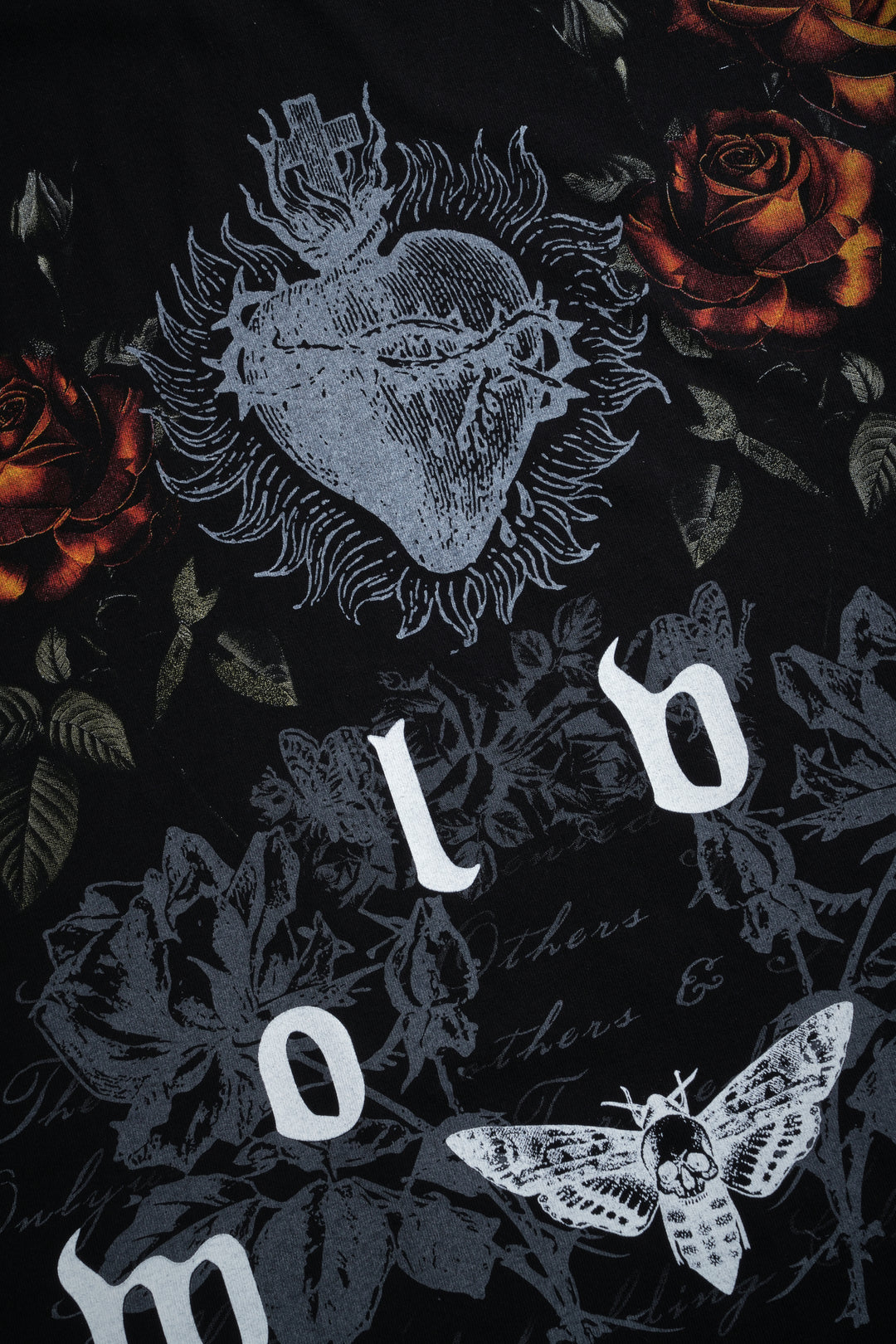 You Are the Reason Grunge Mid-Length Raw Hem LS Tee in Black