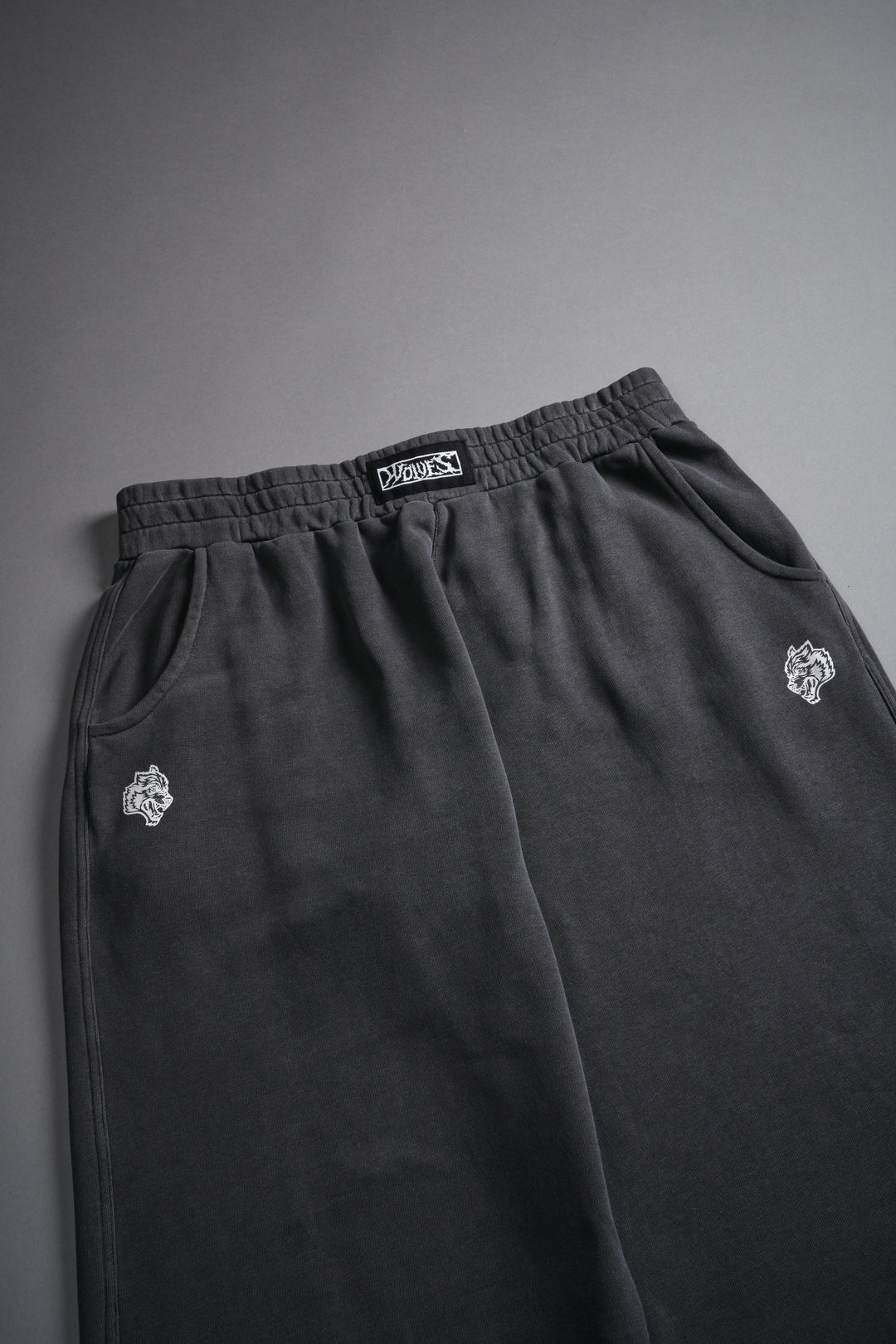 Box Patch Dual Moaty Sweat Pants in Wolf Gray