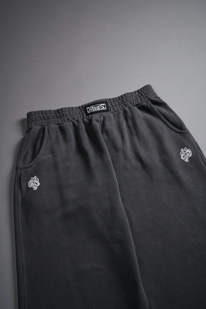 Box Patch Dual Moaty Sweat Pants in Wolf Gray