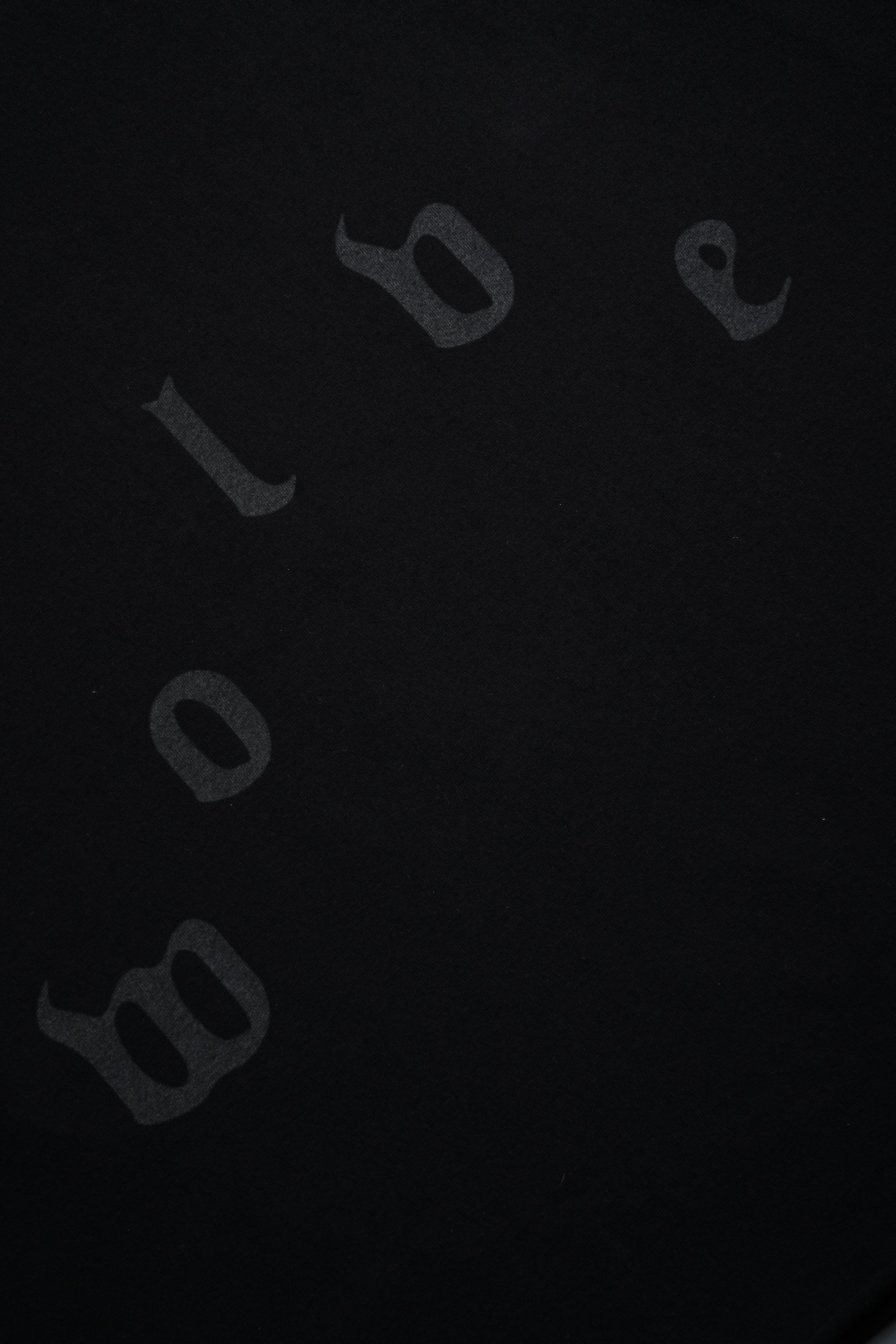 You Are the Reason Grunge Mid-Length Raw Hem LS Tee in Black