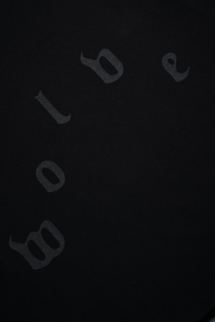 You Are the Reason Grunge Mid-Length Raw Hem LS Tee in Black