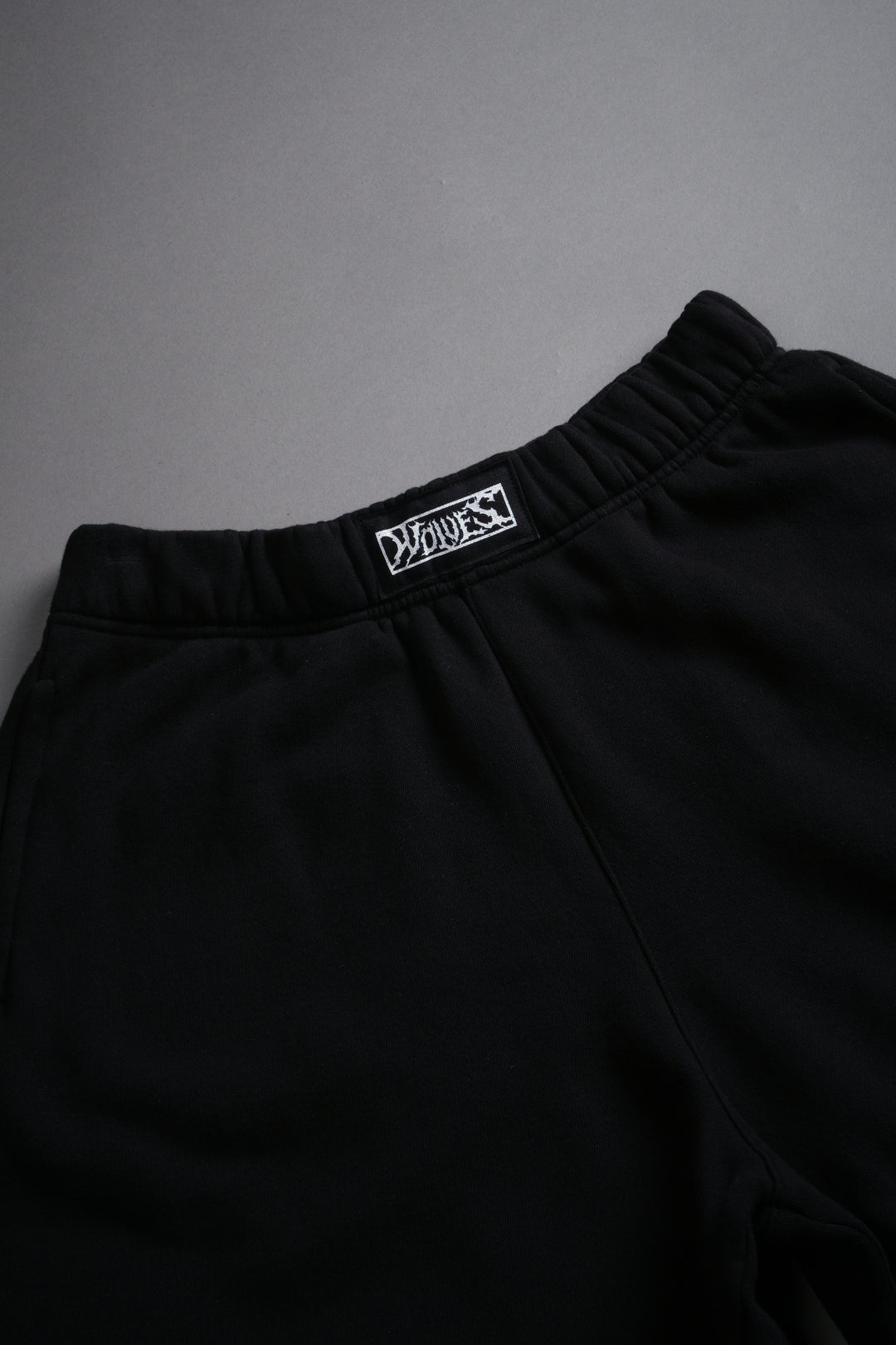 Box Patch Dual Post Lounge Sweat Shorts V2 in Black