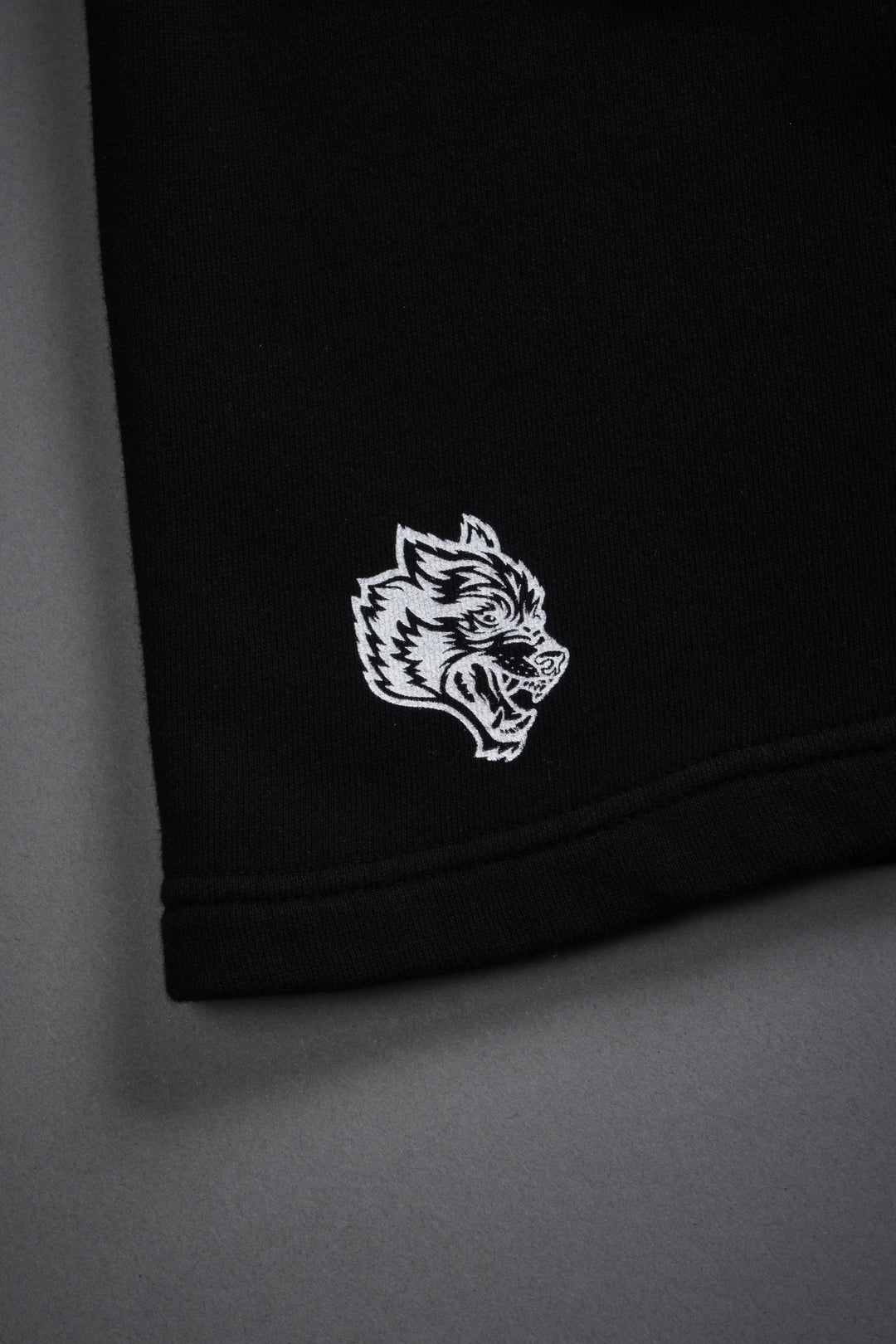 Box Patch Dual Post Lounge Sweat Shorts V2 in Black