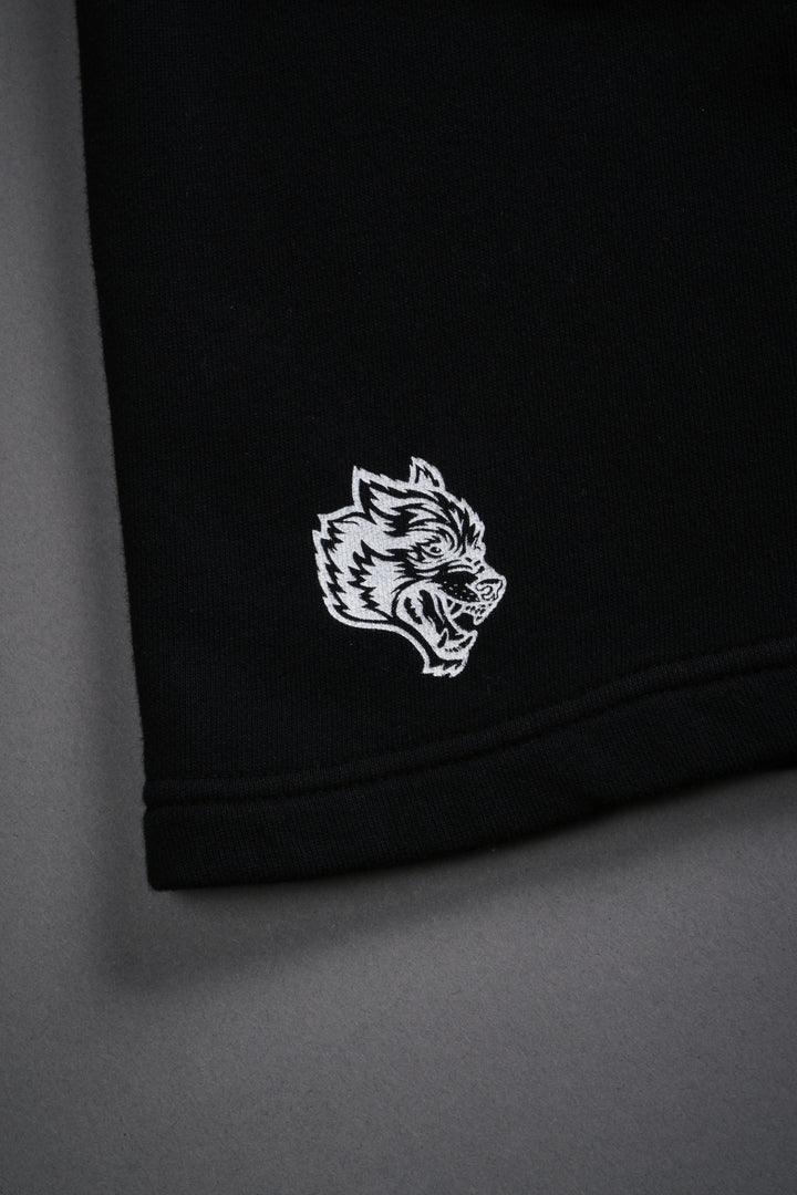 Box Patch Dual Post Lounge Sweat Shorts V2 in Black