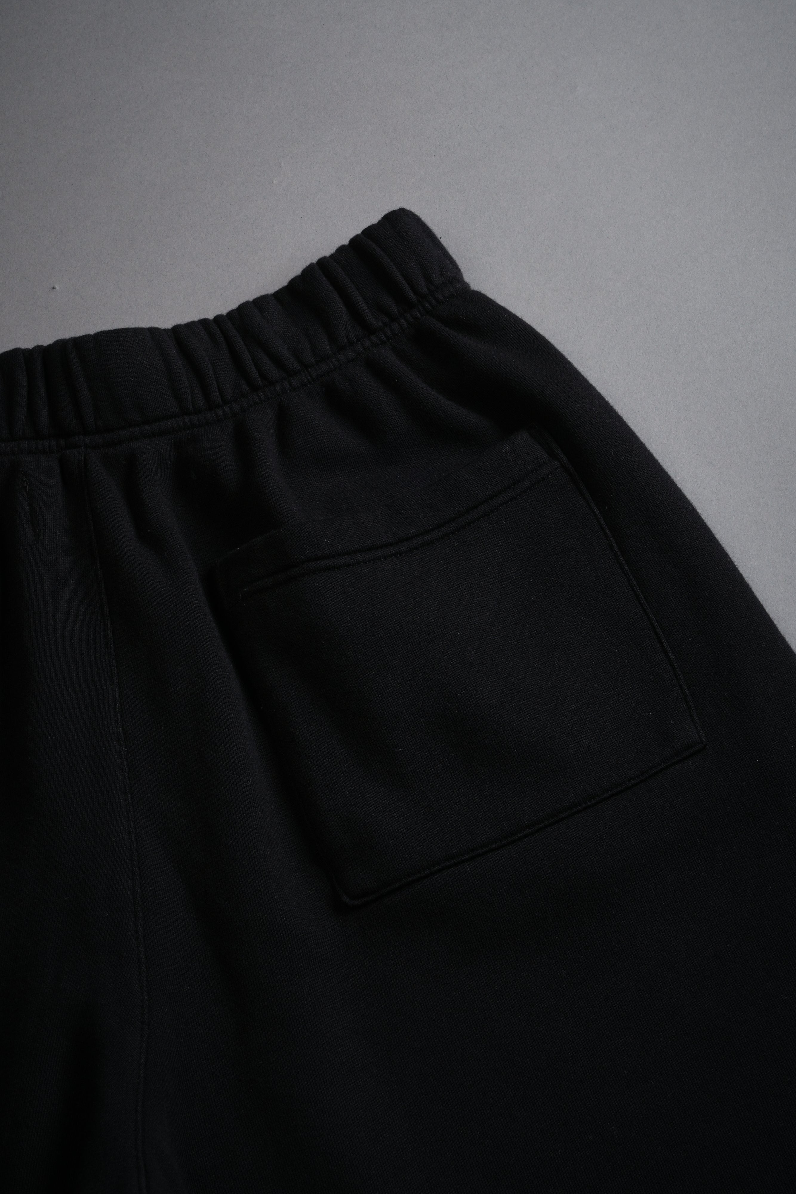 Box Patch Dual Post Lounge Sweat Shorts V2 in Black