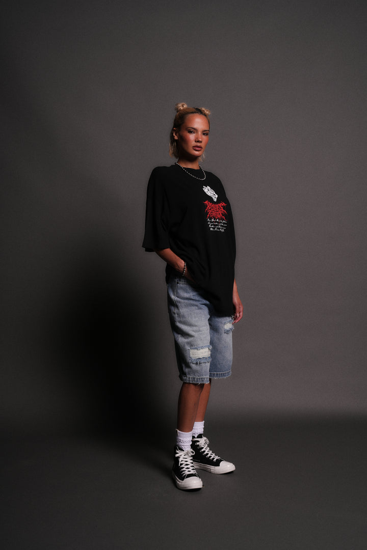 Jack Hammer "Premium" Oversized Tee in Black