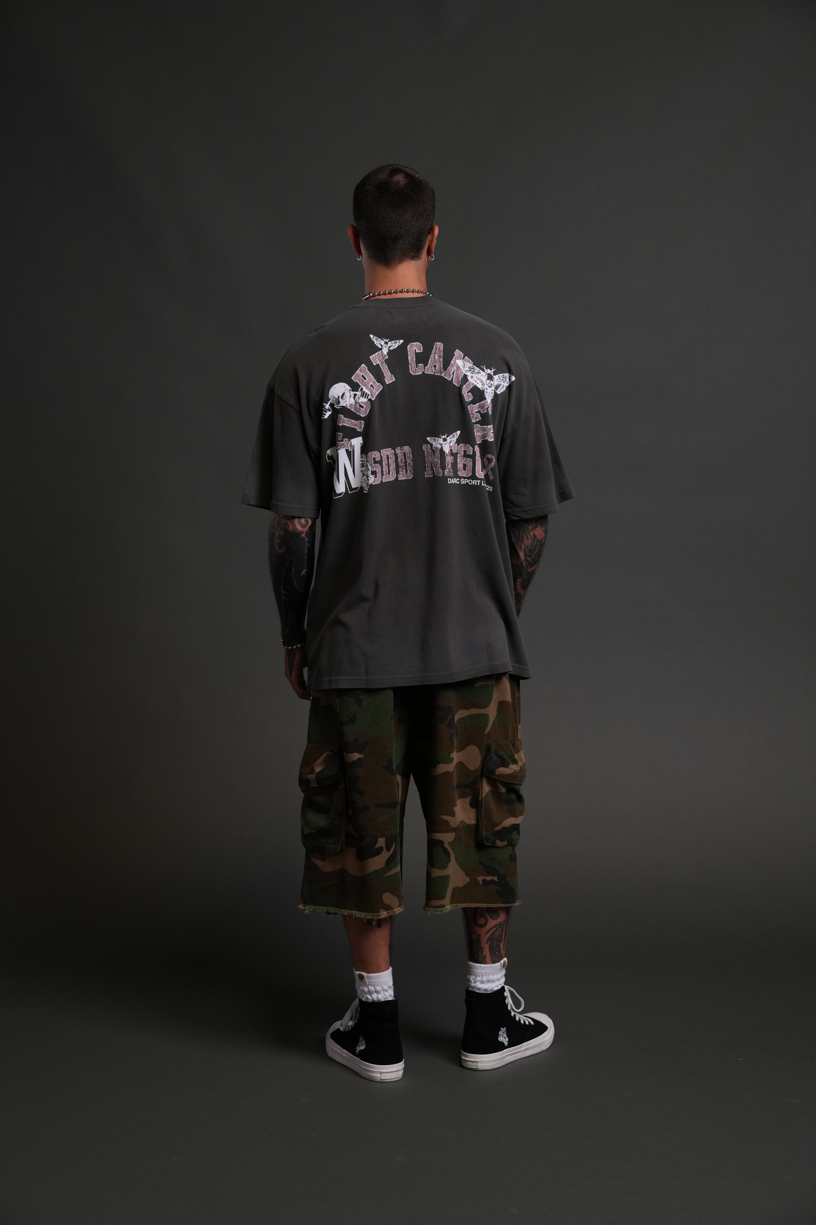 Fight Cancer 2025 "Premium" Oversized Tee in Wolf Gray/Pink Drift Wash