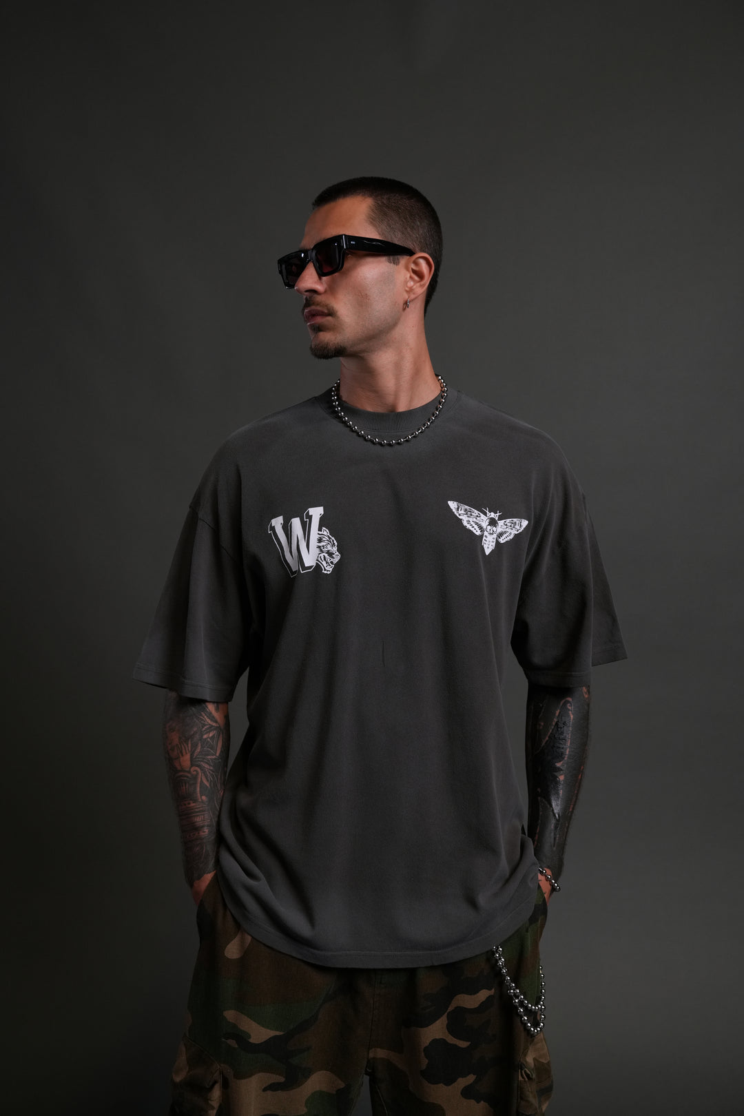 Fight Cancer 2025 "Premium" Oversized Tee in Wolf Gray/Pink Drift Wash