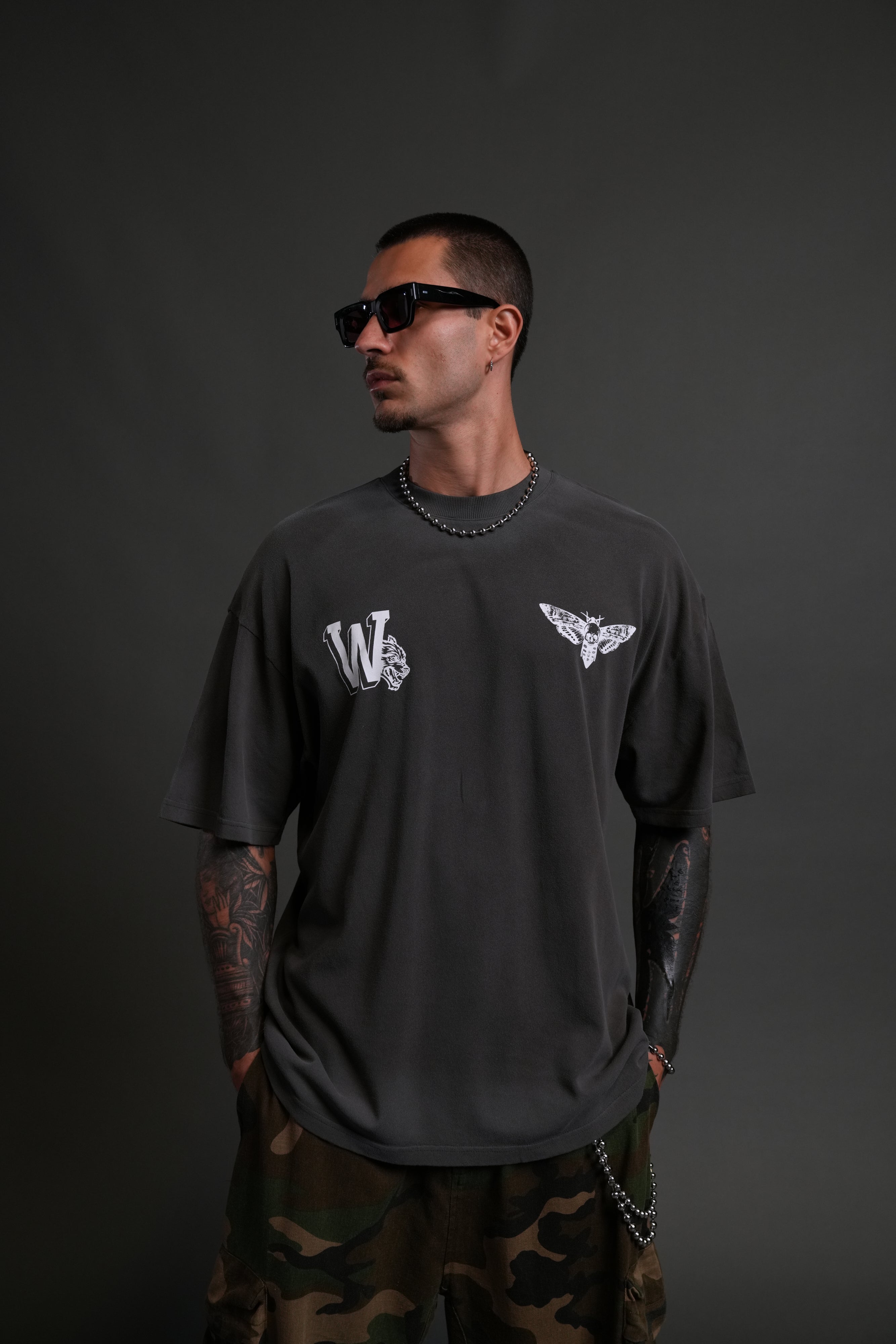 Fight Cancer 2025 "Premium" Oversized Tee in Wolf Gray/Pink Drift Wash