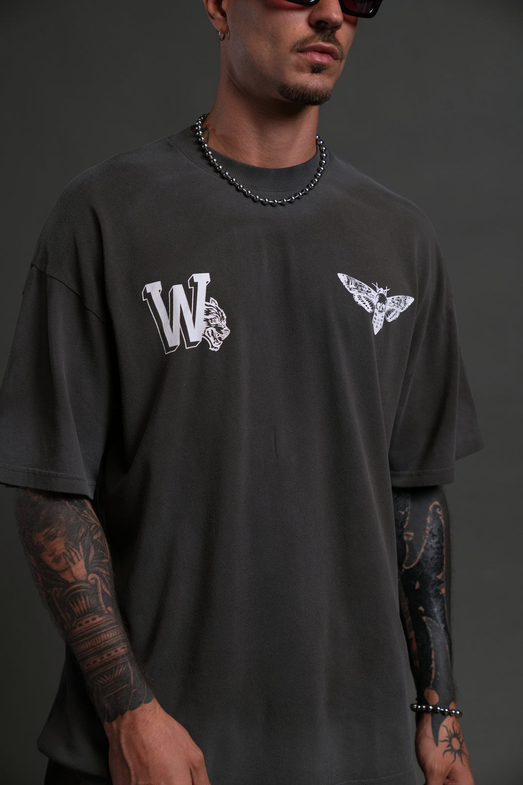 Fight Cancer 2025 "Premium" Oversized Tee in Wolf Gray/Pink Drift Wash