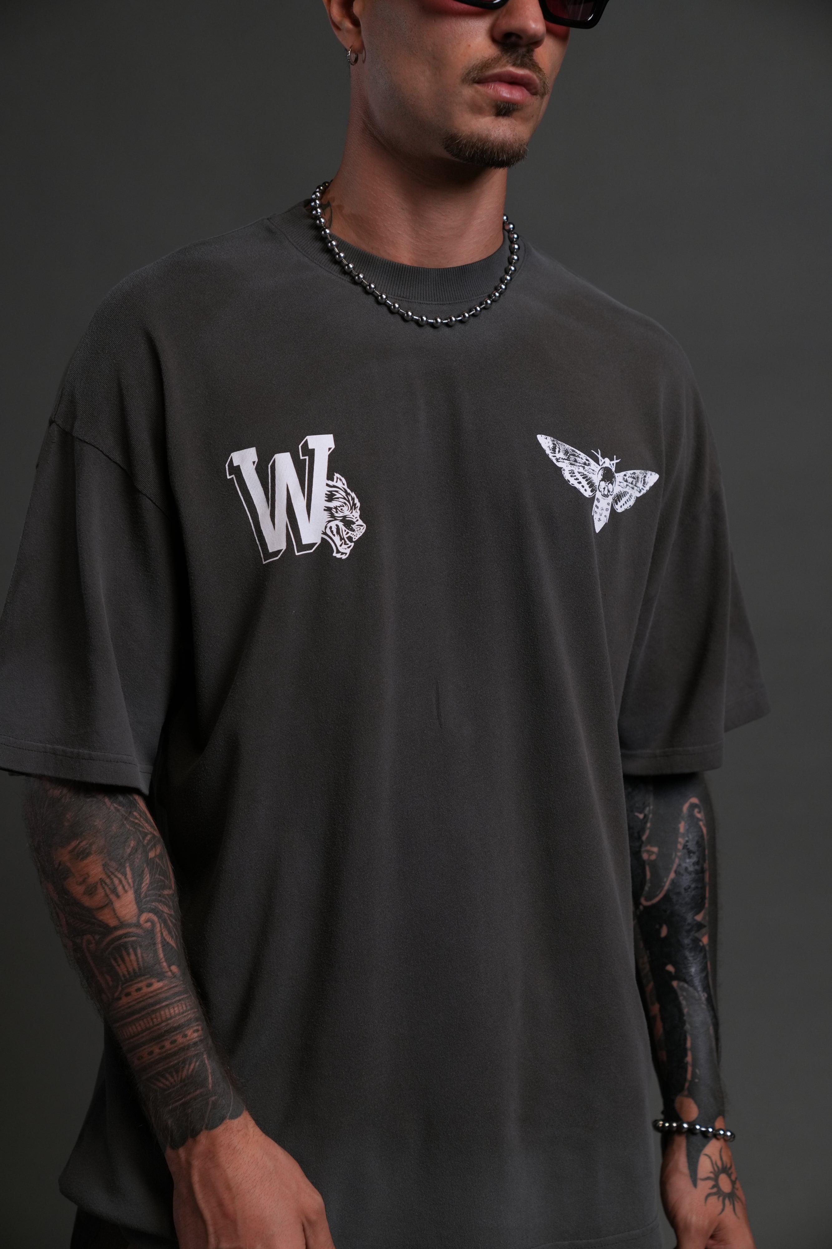 Fight Cancer 2025 "Premium" Oversized Tee in Wolf Gray/Pink Drift Wash